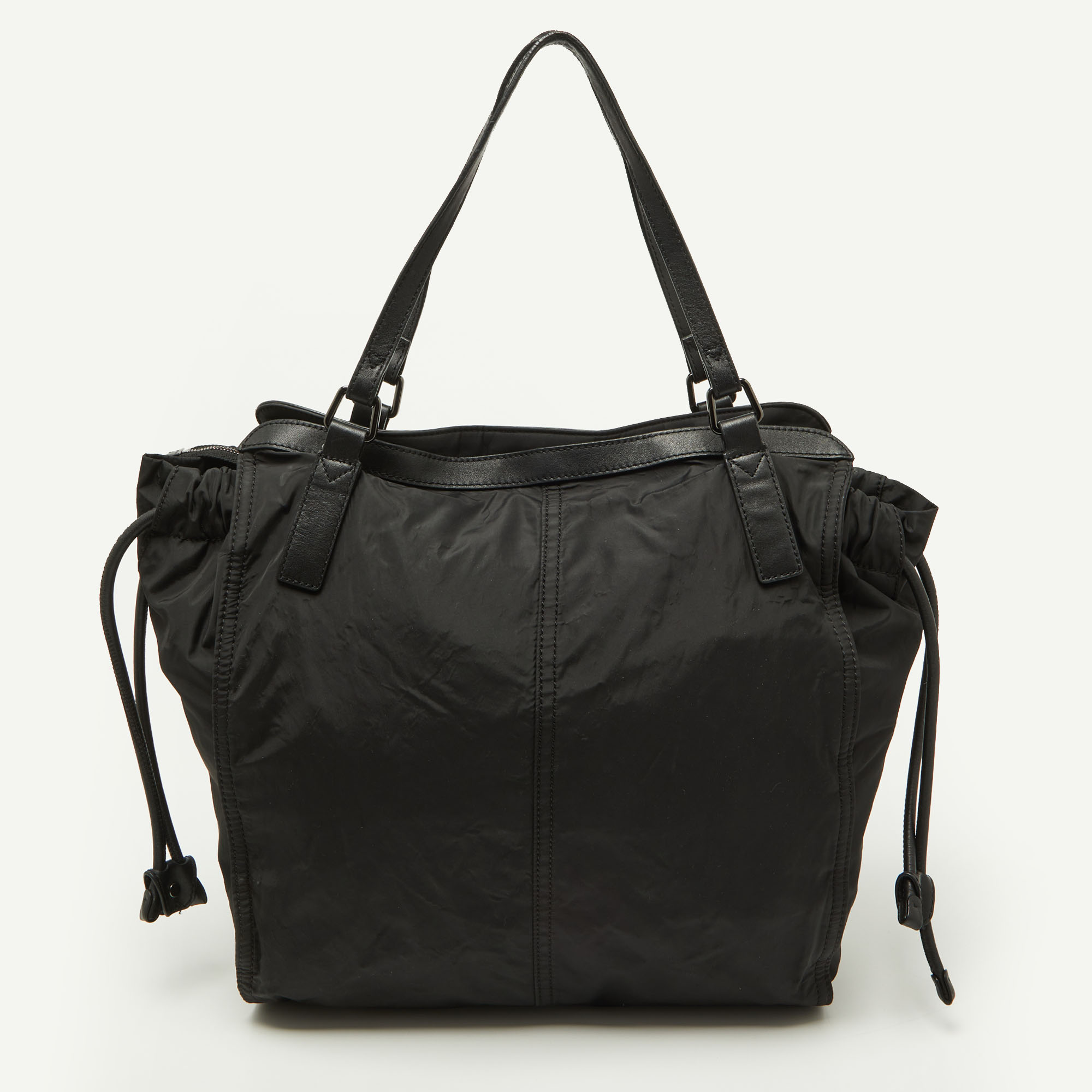 Burberry Black Nylon And Leather Buckleigh Tote
