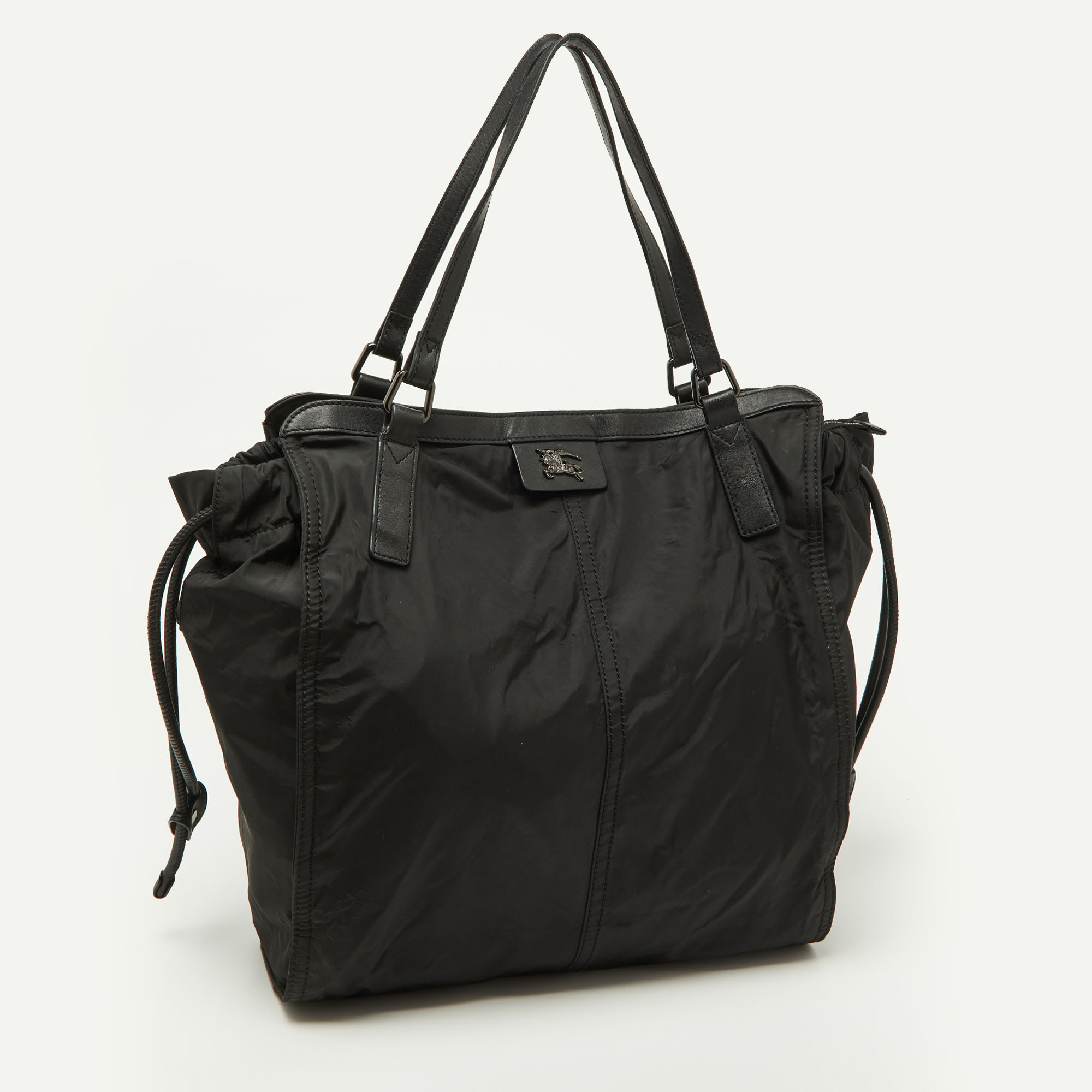 Burberry Black Nylon And Leather Buckleigh Tote