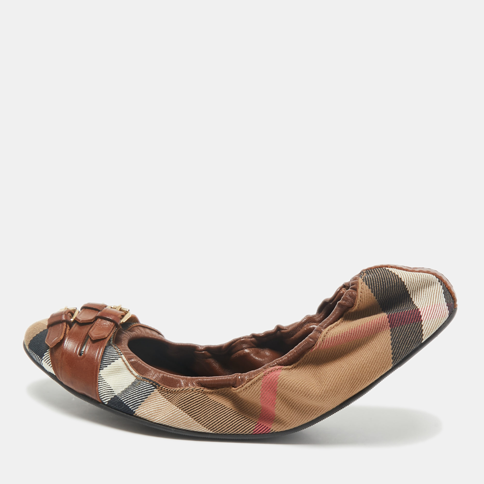 Burberry Brown House Check Canvas And Leather Shipley Ballet Flats Size
Burberry Brown House Check Canvas And Leather Shipley Ballet Flats Size