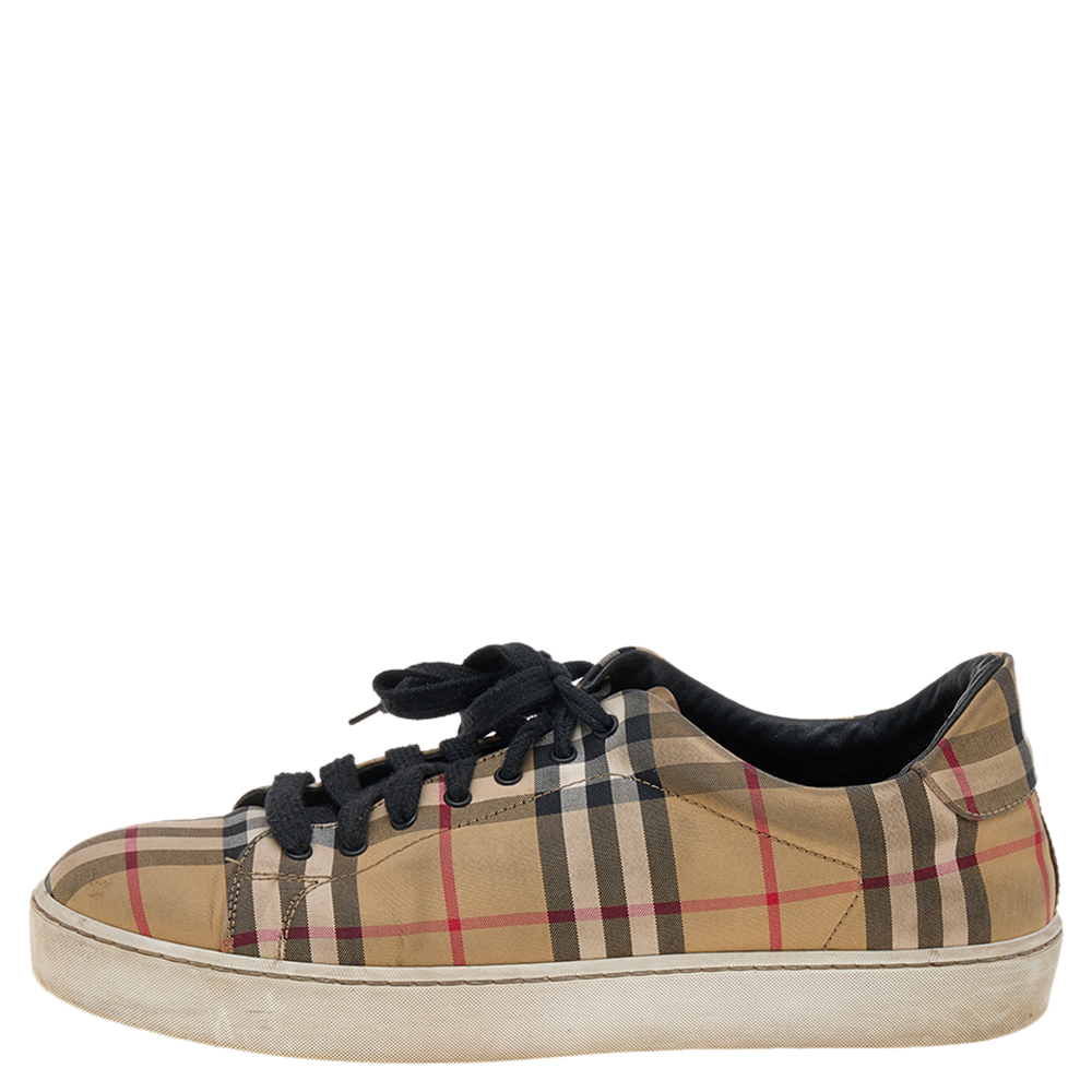 Burberry Beige Vintage Check Canvas Low Top Sneakers Size 
Burberry Beige Vintage Check Canvas Low Top Sneakers Size