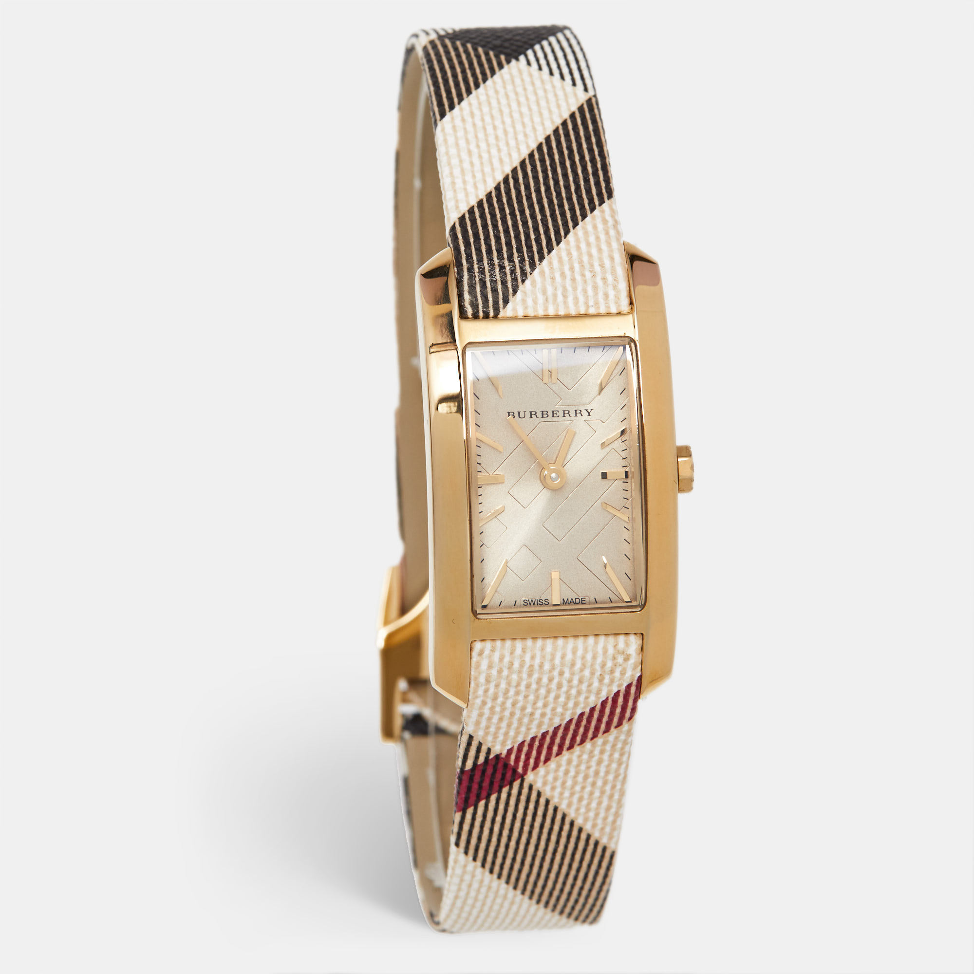 Burberry Champagne Gold Plated Stainless Steel Canvas The Pioneer BU9509 Women's Wristwatch, Beige
Burberry Champagne Gold Plated Stainless Steel Canvas The Pioneer BU9509 Women's Wristwatch, Beige
