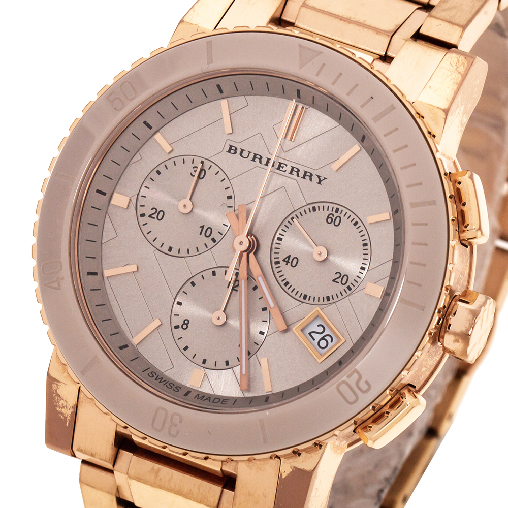Burberry Beige Rose Gold Plated Stainless Steel Classic BU9702 Women's Wristwatch
Burberry Beige Rose Gold Plated Stainless Steel Classic BU9702 Women's Wristwatch