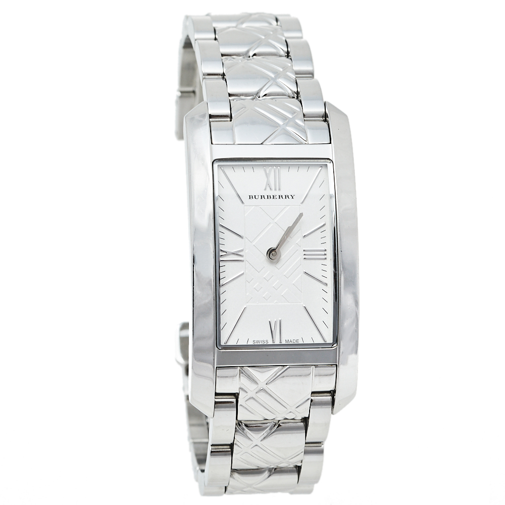 Burberry Silver Stainless Steel BU1090 Quartz Women's Wristwatch 25 mm