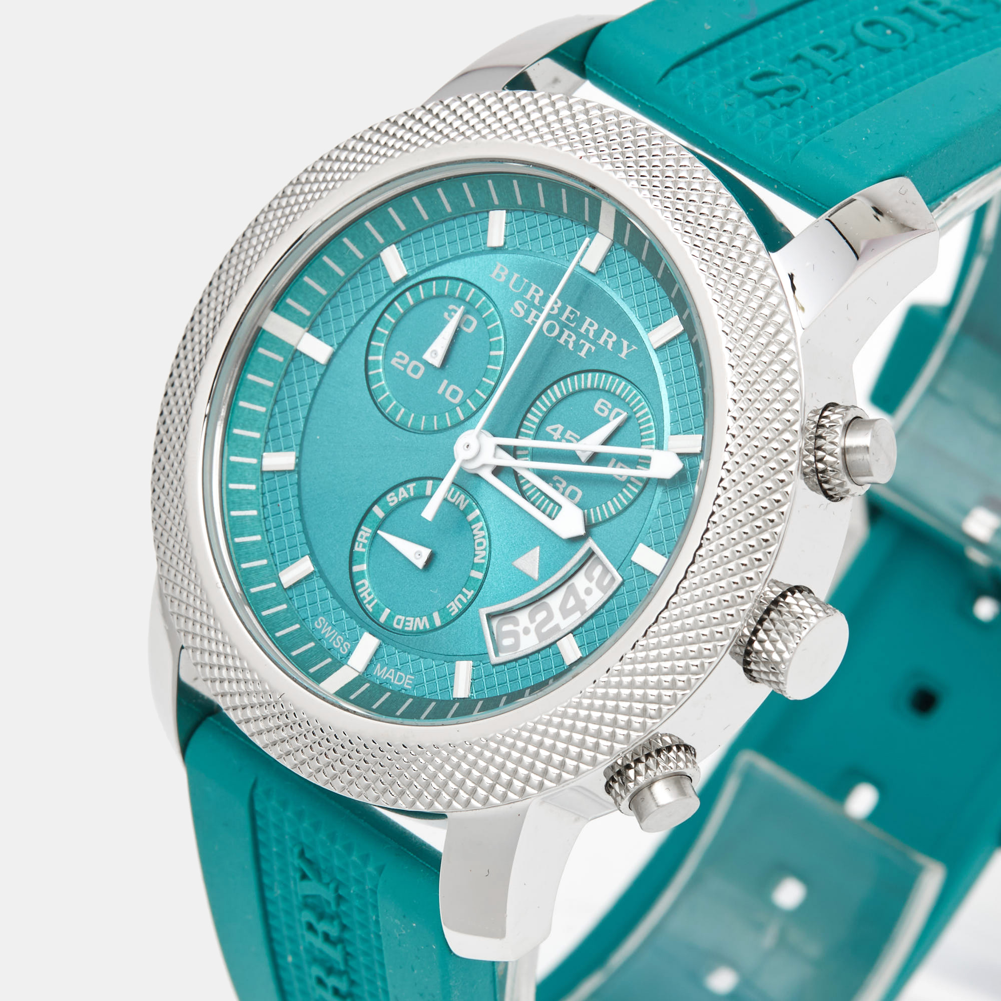 Burberry Aquablue Stainless Steel Rubber Endurance Bu7764 Women's Wristwatch, Blue
Burberry Aquablue Stainless Steel Rubber Endurance Bu7764 Women's Wristwatch, Blue