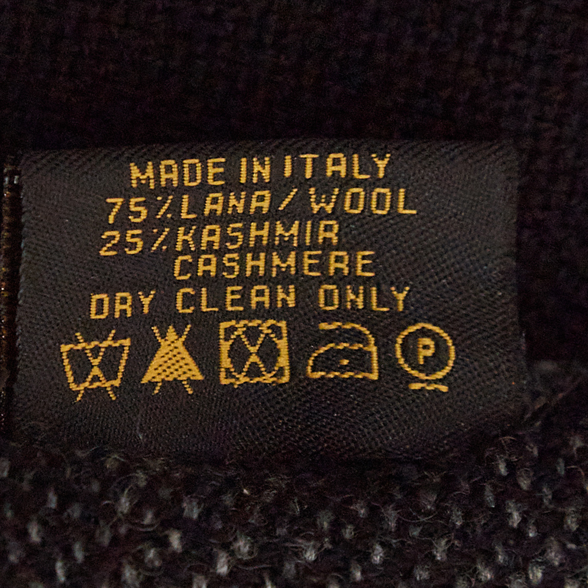Bvlgari Black Logo Embroidered Wool & Cashmere Fringed Scarf