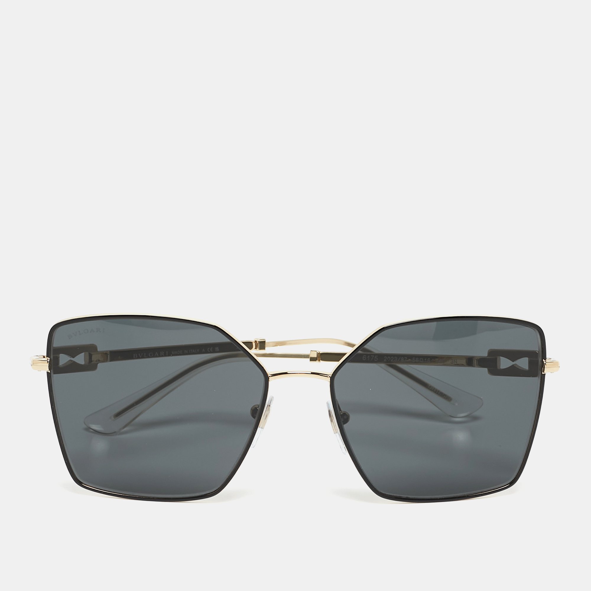 Bvlgari Black/Gold  67175 2023/87 Square Sunglasses