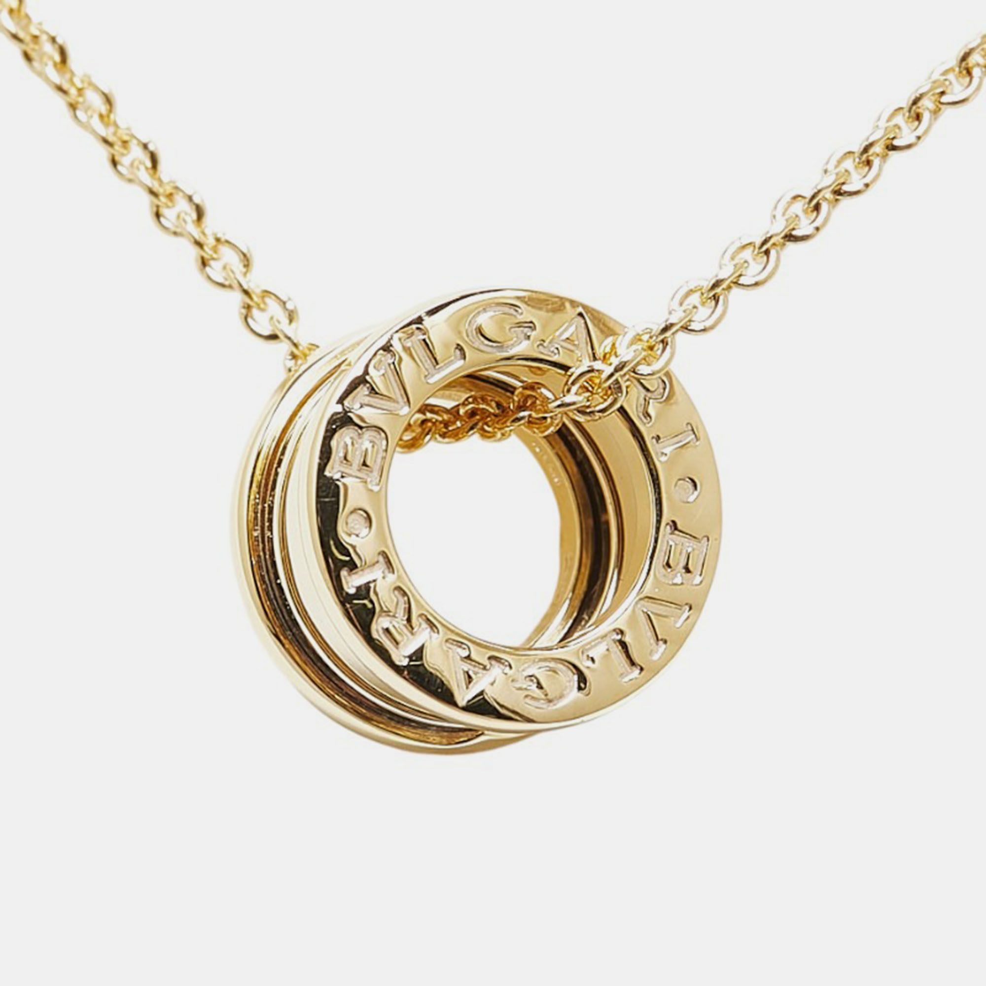 Bvlgari 18K Yellow Gold B.Zero1 Pendant Necklace