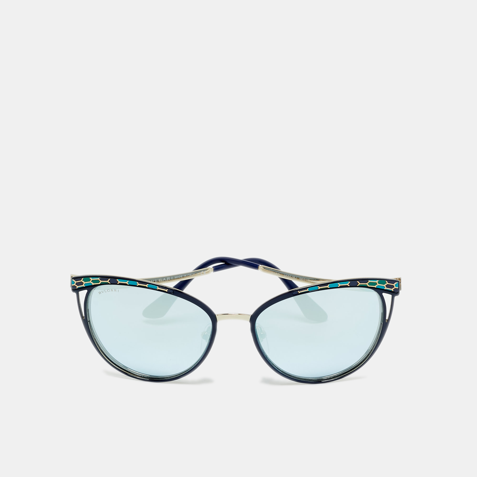 Bvlgari Blue Mirrored 6083 Serpenti Cat Eye Sunglasses
Bvlgari Blue Mirrored 6083 Serpenti Cat Eye Sunglasses