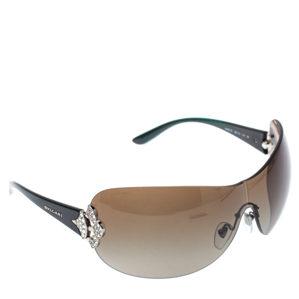 Image of Bvlgari Green Gradient -B Shield Sunglasses