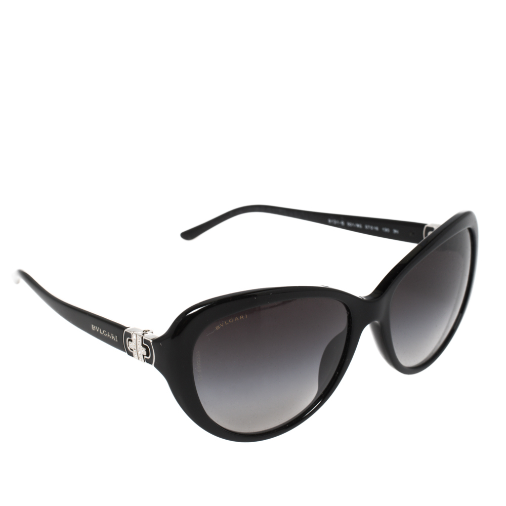 Bvlgari Black/ Black Gradient 8131B - B Cat-Eye Sunglasses