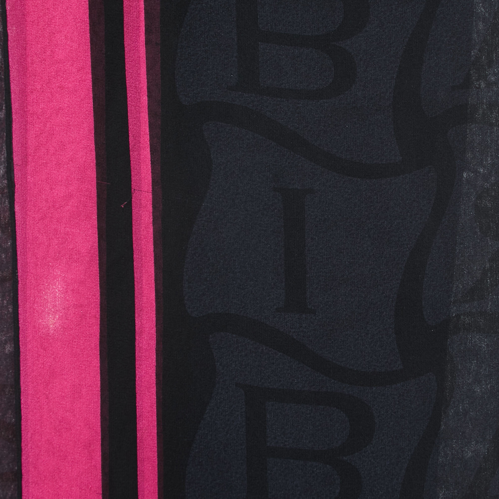 Bvlgari Black Logo Print Silk Stole