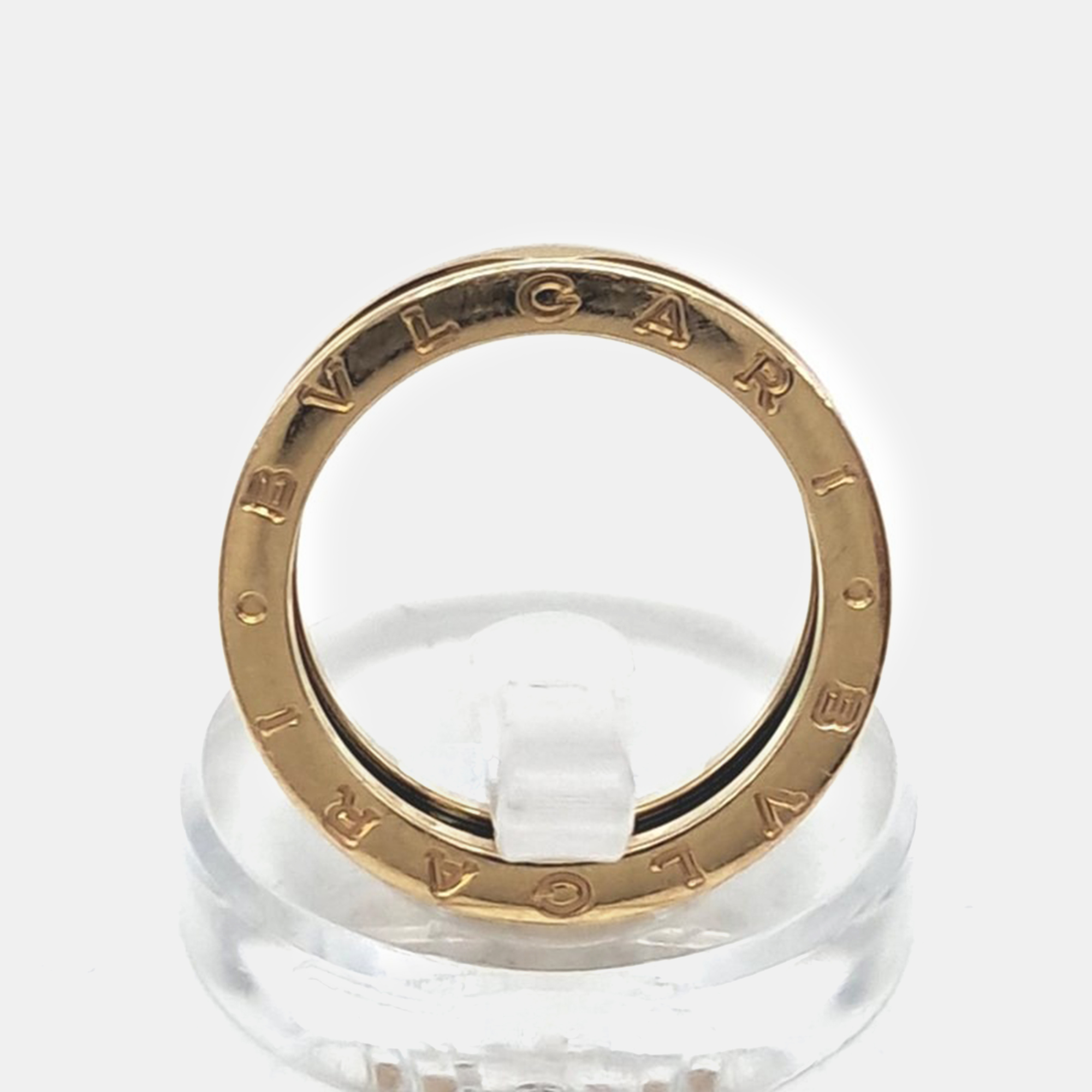 Bvlgari 18K Yellow Gold B.zero1 Ceramic Ring EU 61