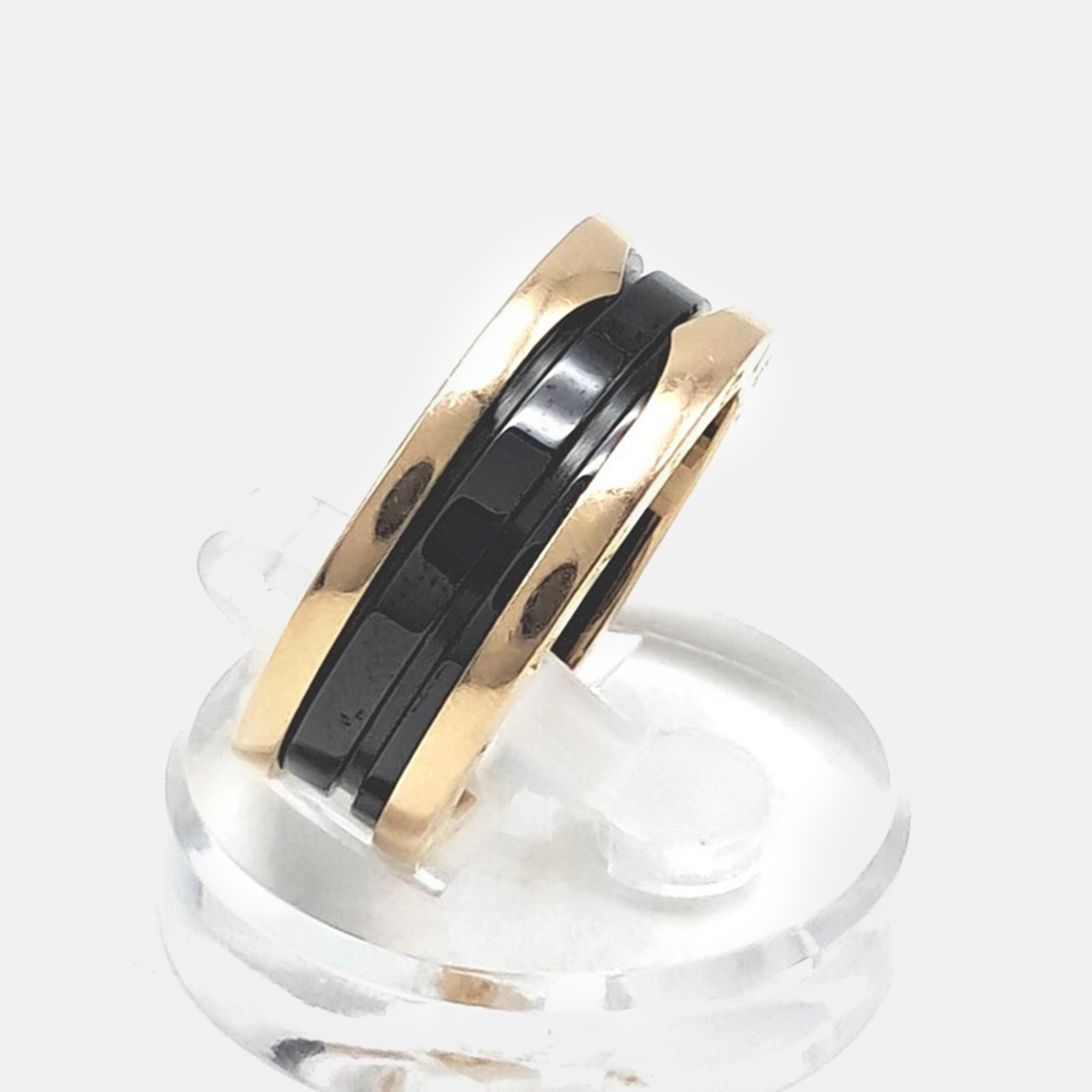 Bvlgari 18K Yellow Gold B.zero1 Ceramic Ring EU 61