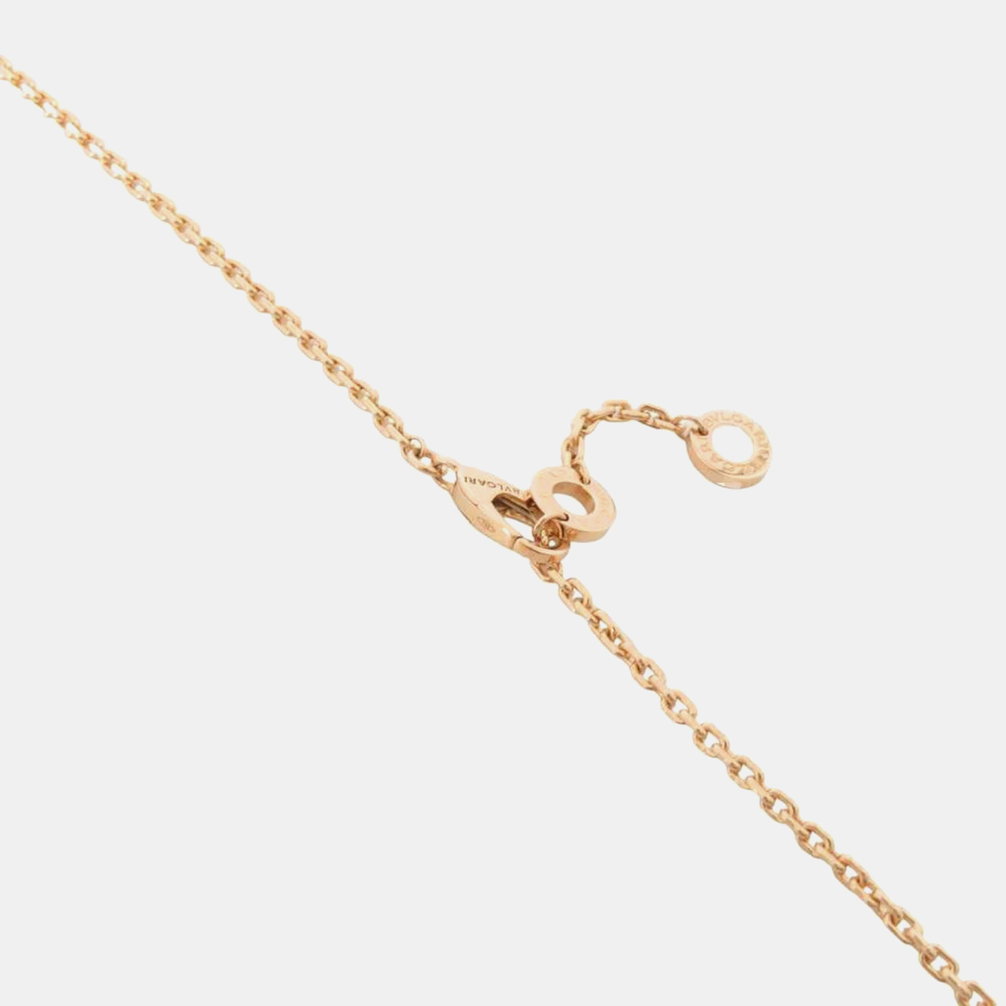 Bvlgari 18K Rose Gold And Diamond Serpenti Viper Pendant Necklace