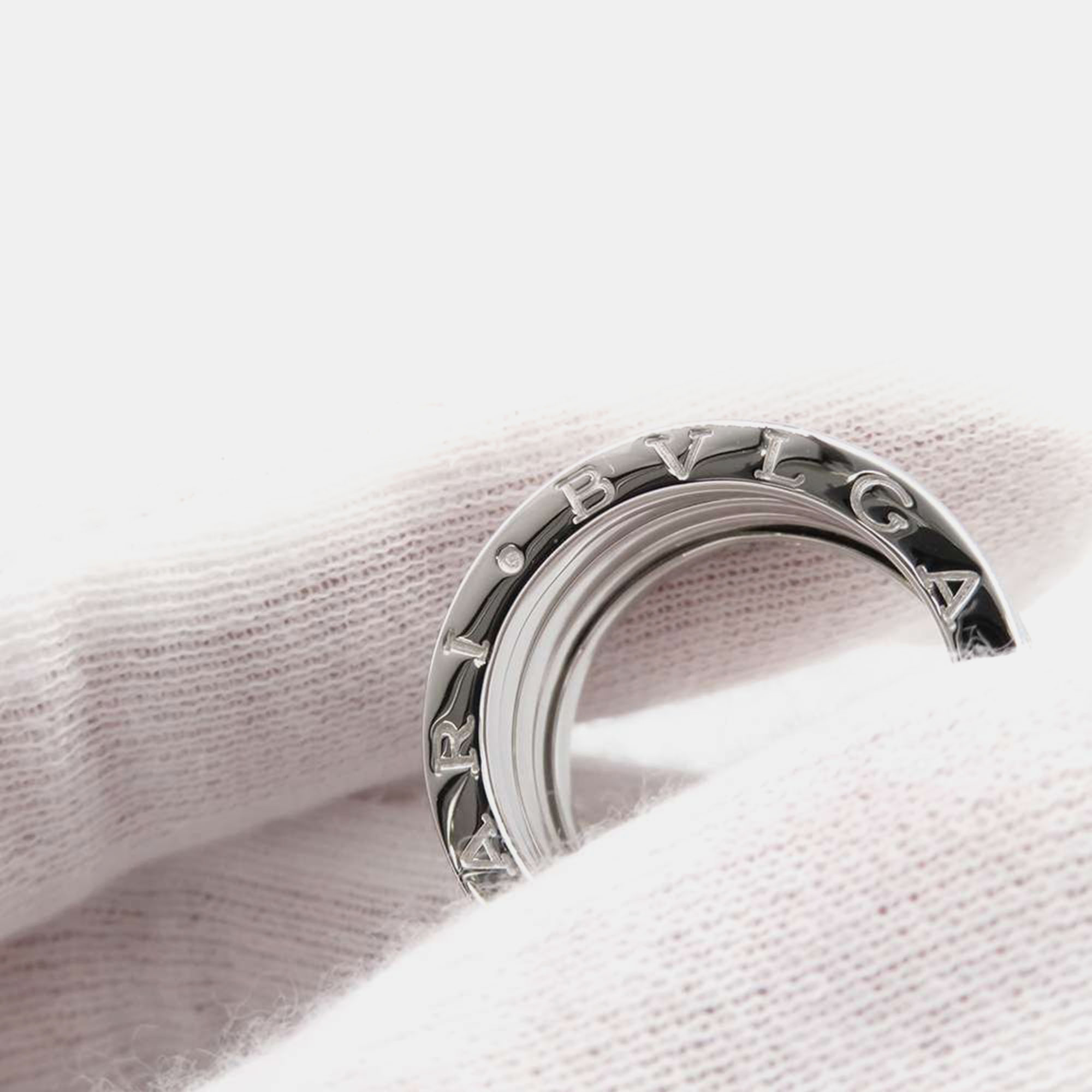 Bvlgari 18K White Gold B.Zero1 3-Band Ring EU 51