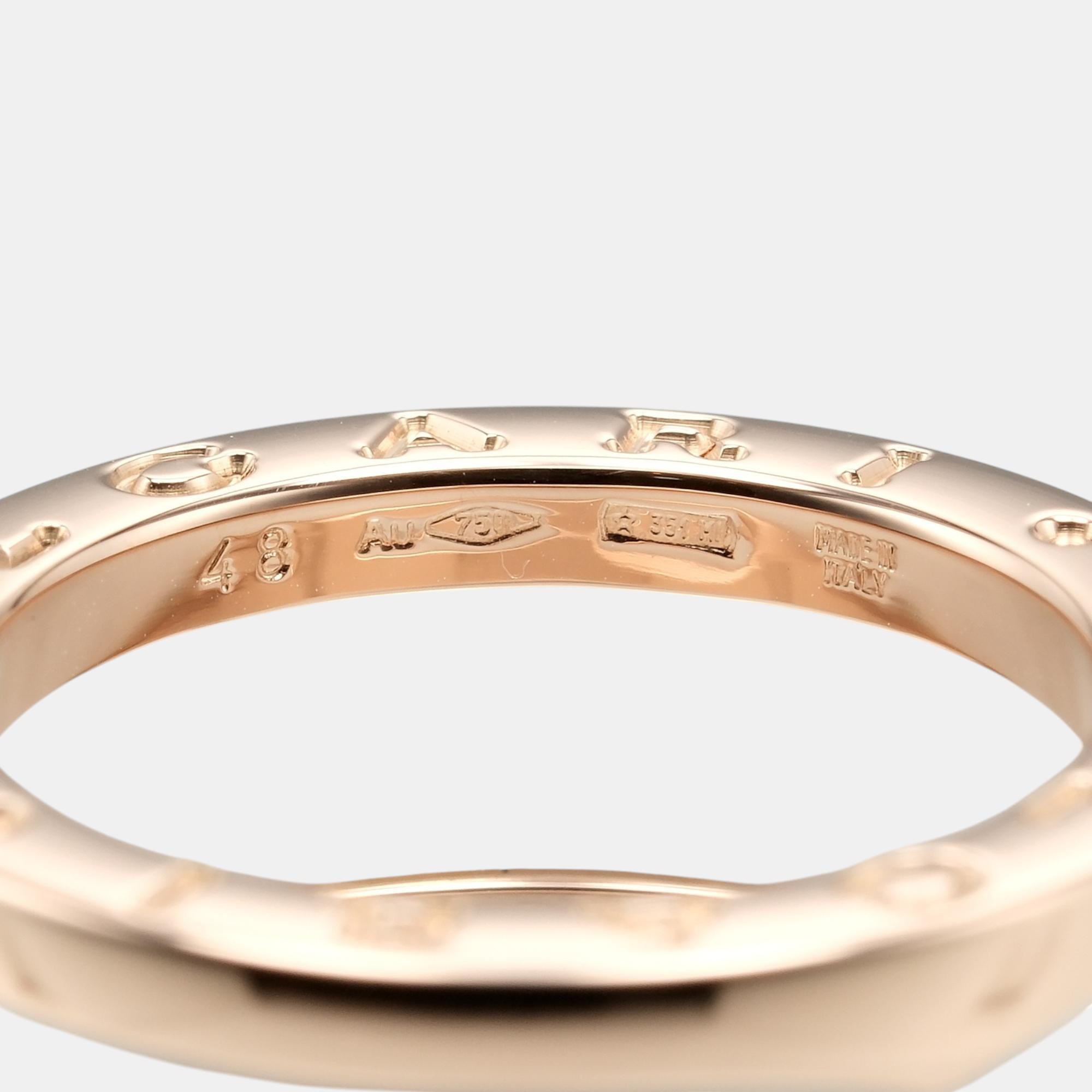 Bvlgari B.ZERO1 3-Band Ring 18K  Pink Gold Ceramic