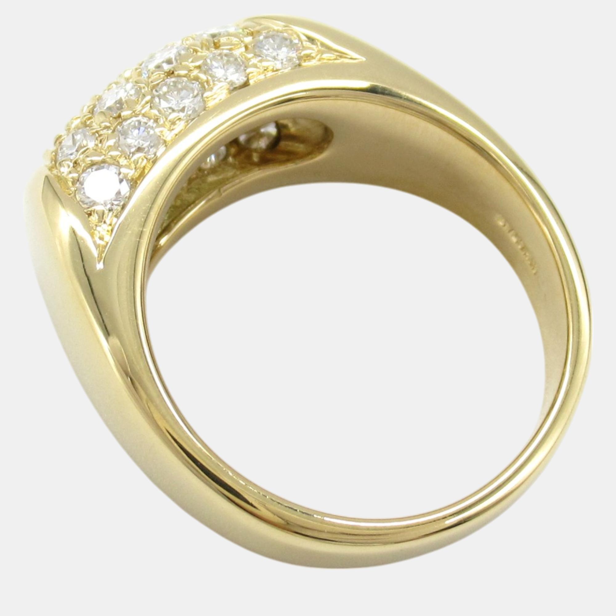 Bvlgari 18k Yellow Gold Diamond Ring EU 53