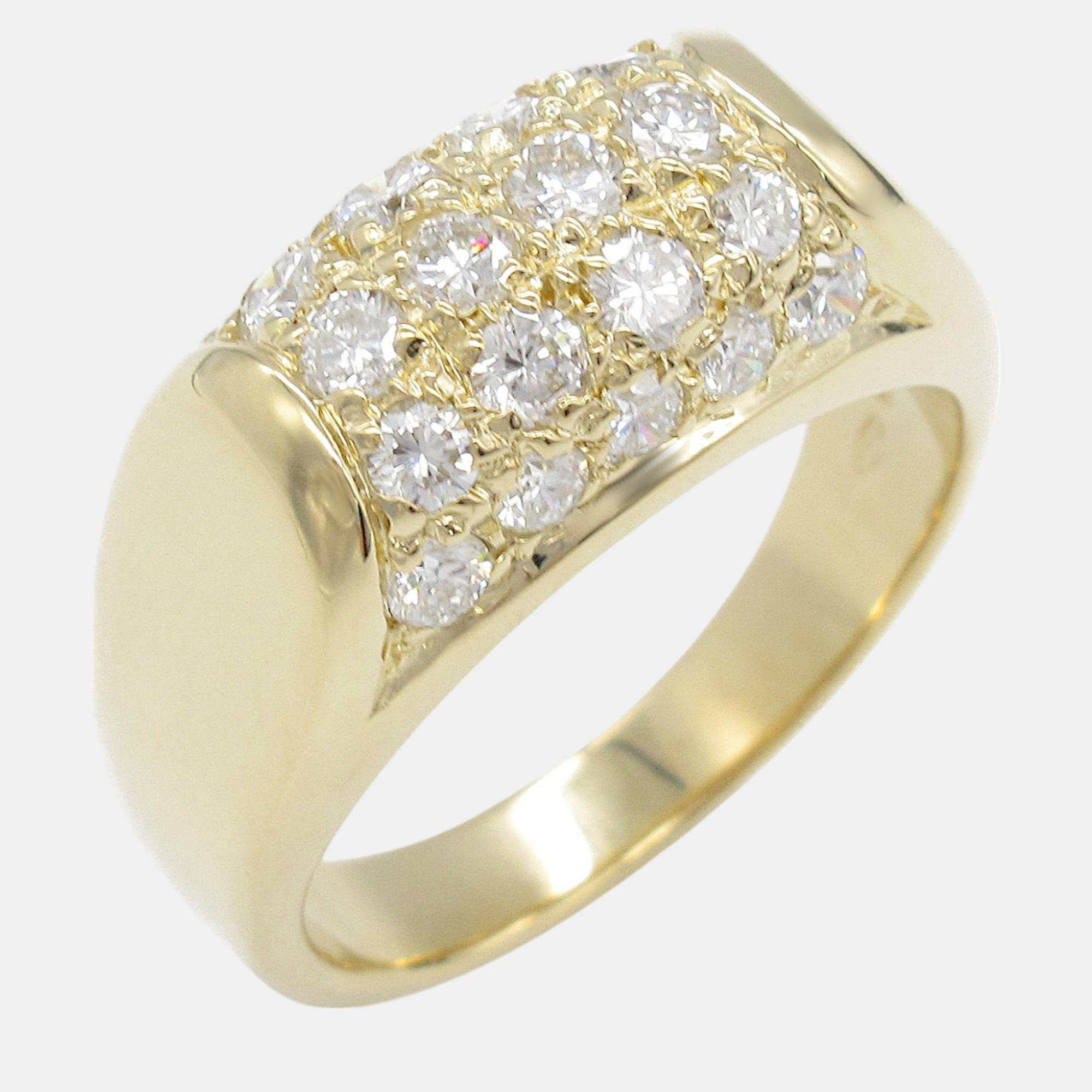 Bvlgari 18k Yellow Gold Diamond Ring EU 53