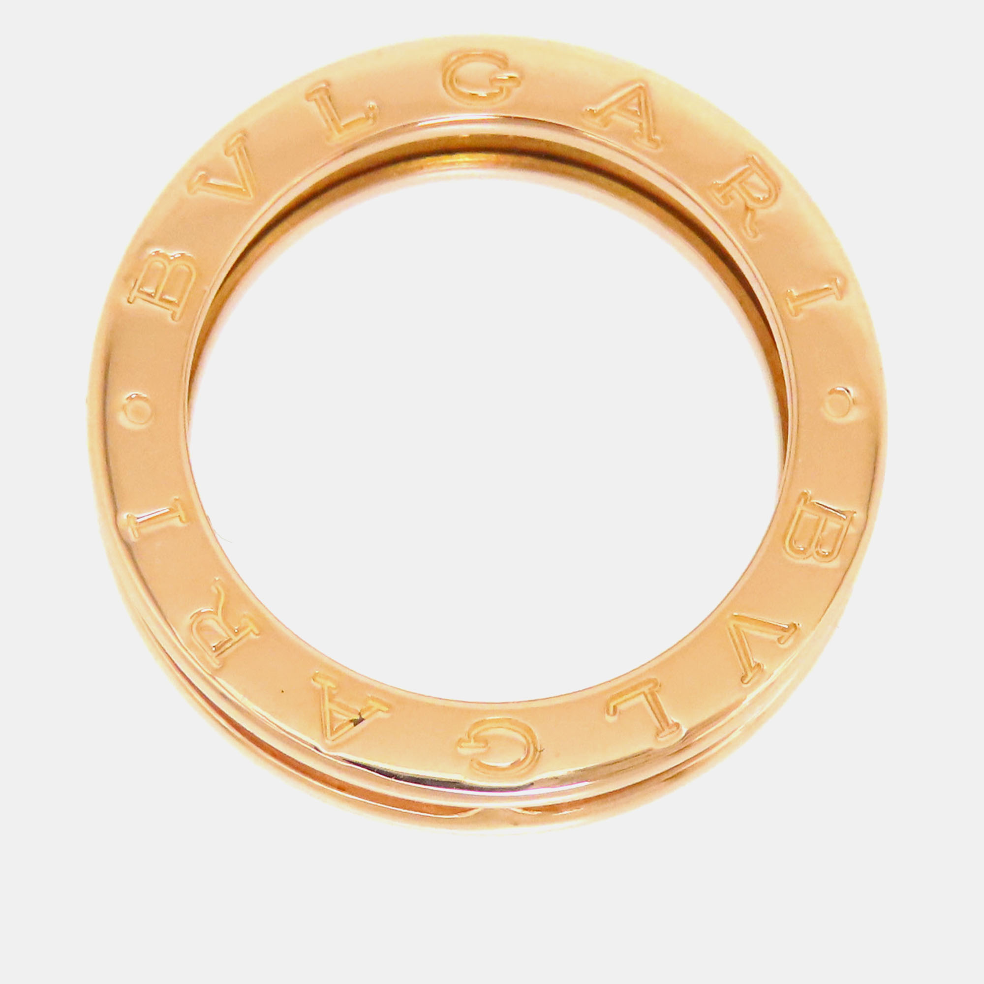 Bvlgari 18K Rose Gold B.Zero1 Band Ring EU 52