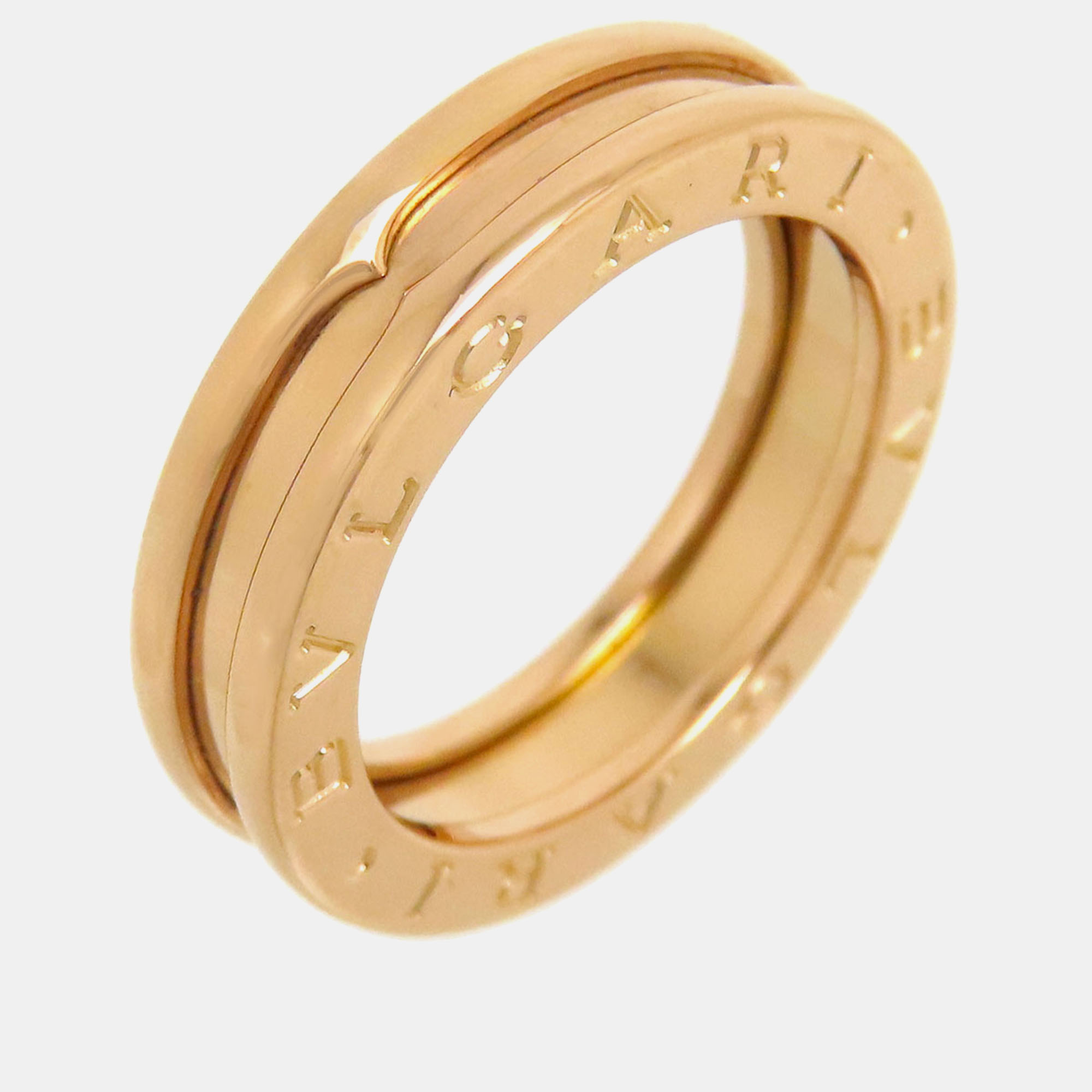 Bvlgari 18K Rose Gold B.Zero1 Band Ring EU 52