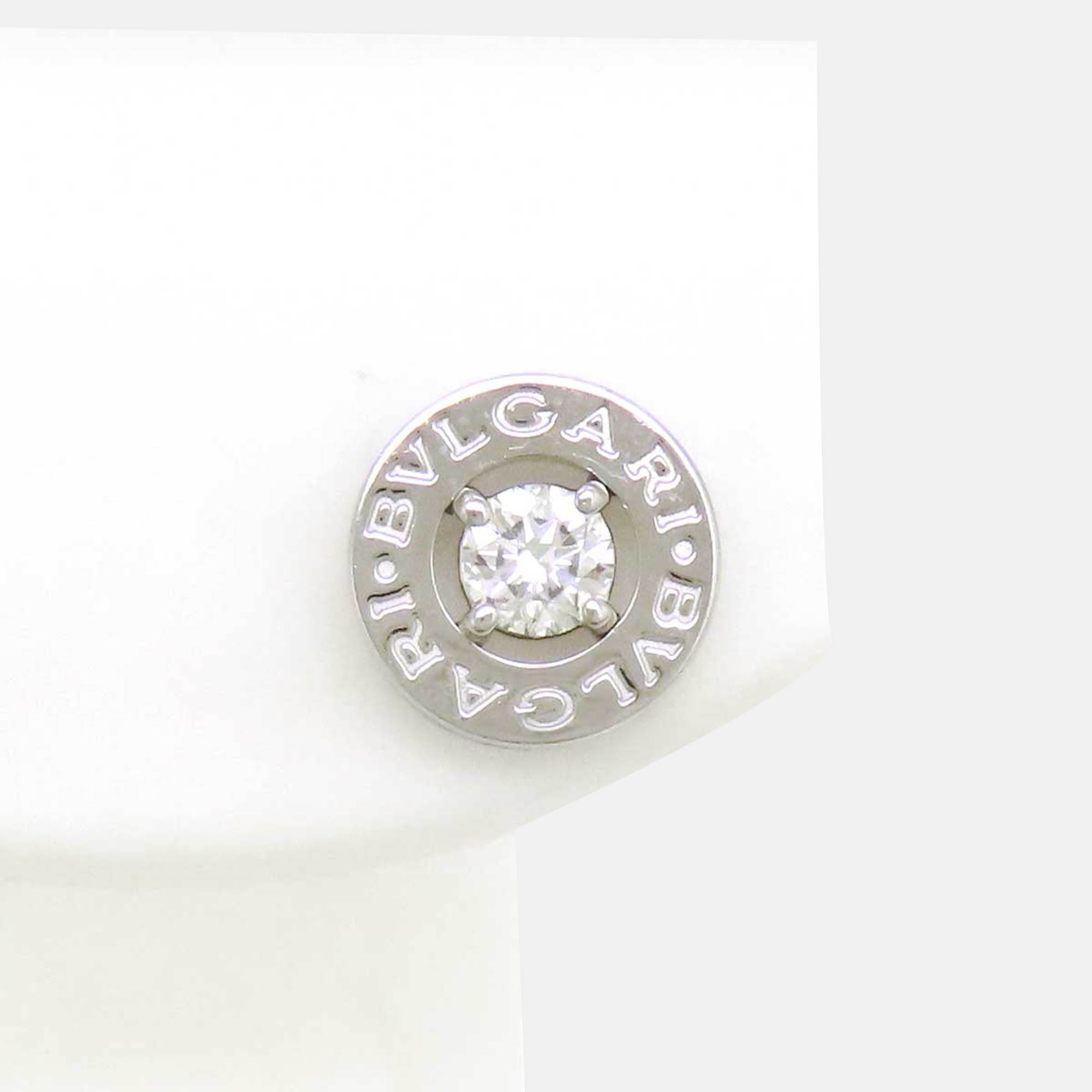 Bvlgari 18K Wg Diamond Earring White Metal