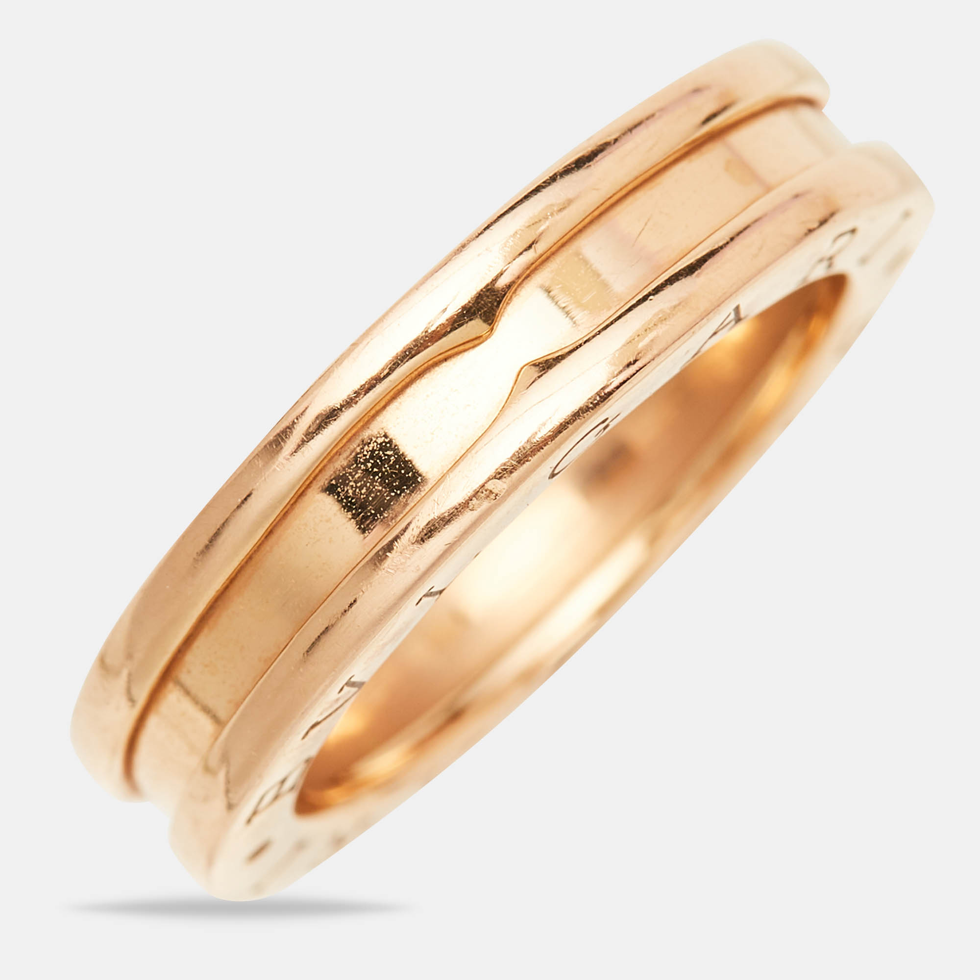 Bvlgari B.Zero1 1-Band 18k Rose Gold Ring Size 51