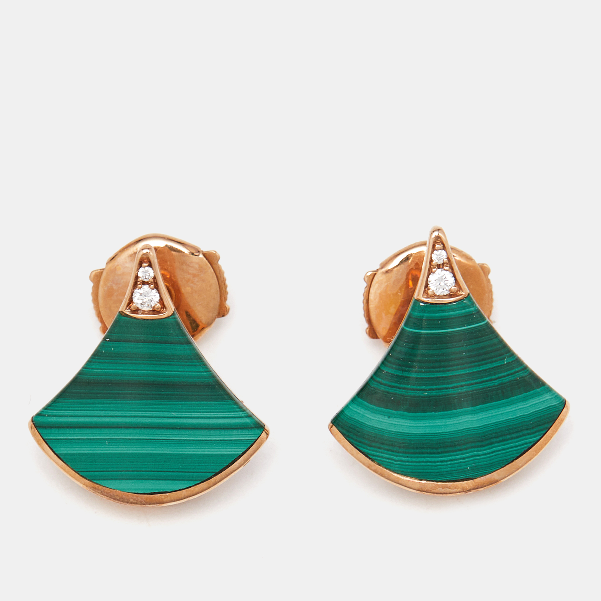 Bvlgari Divas' Dream Malachite Diamond 18k Rose Gold Stud Earrings
Bvlgari Divas' Dream Malachite Diamond 18k Rose Gold Stud Earrings