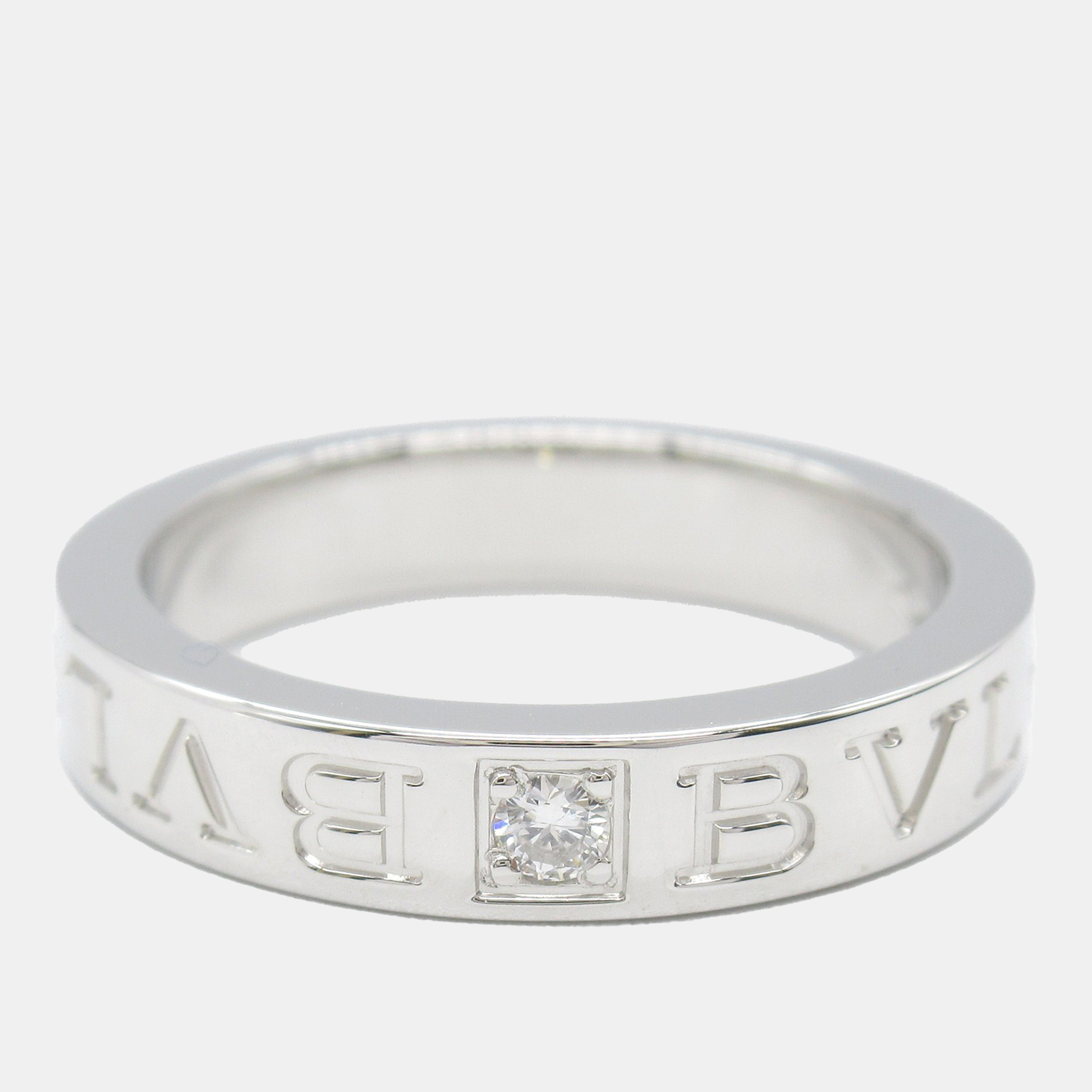 Bvlgari 18K White Gold and Diamond Bvlgari Bvlgari Band Ring EU 51
Bvlgari 18K White Gold and Diamond Bvlgari Bvlgari Band Ring EU 51