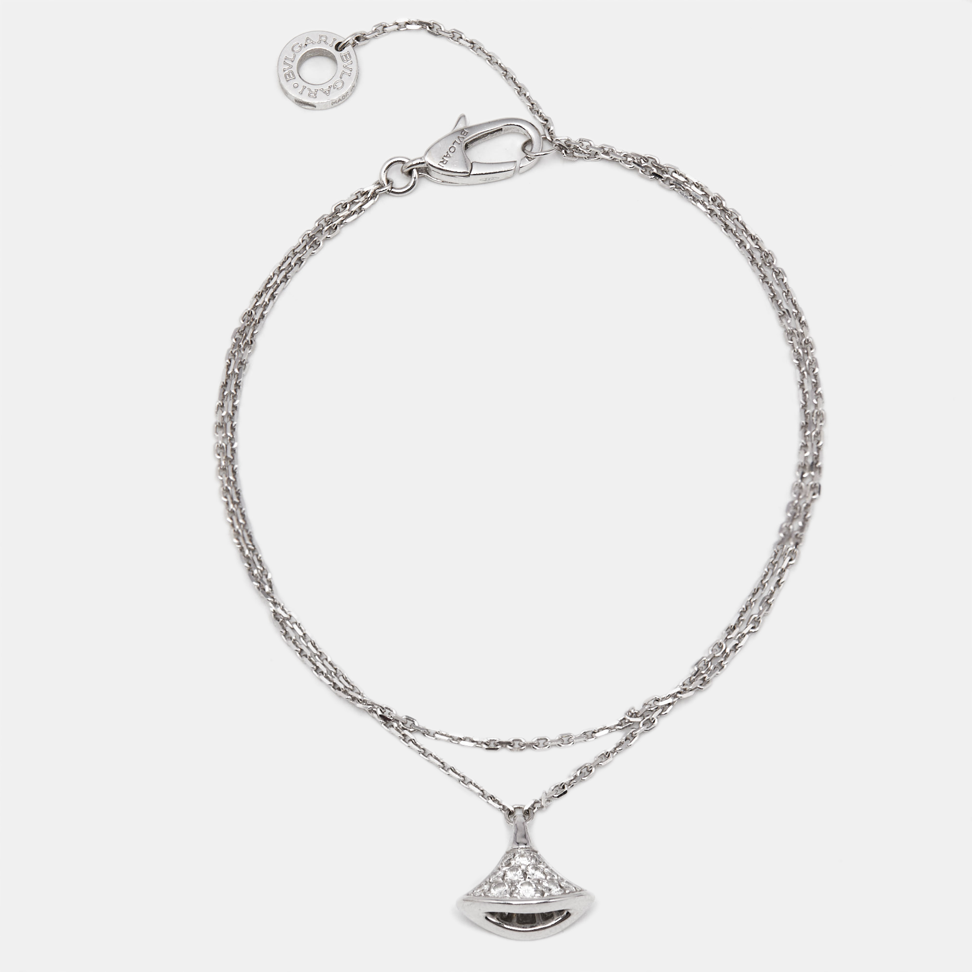 Bvlgari Divas' Dream Diamond 18k White Gold Charm Bracelet SM
Bvlgari Divas' Dream Diamond 18k White Gold Charm Bracelet SM