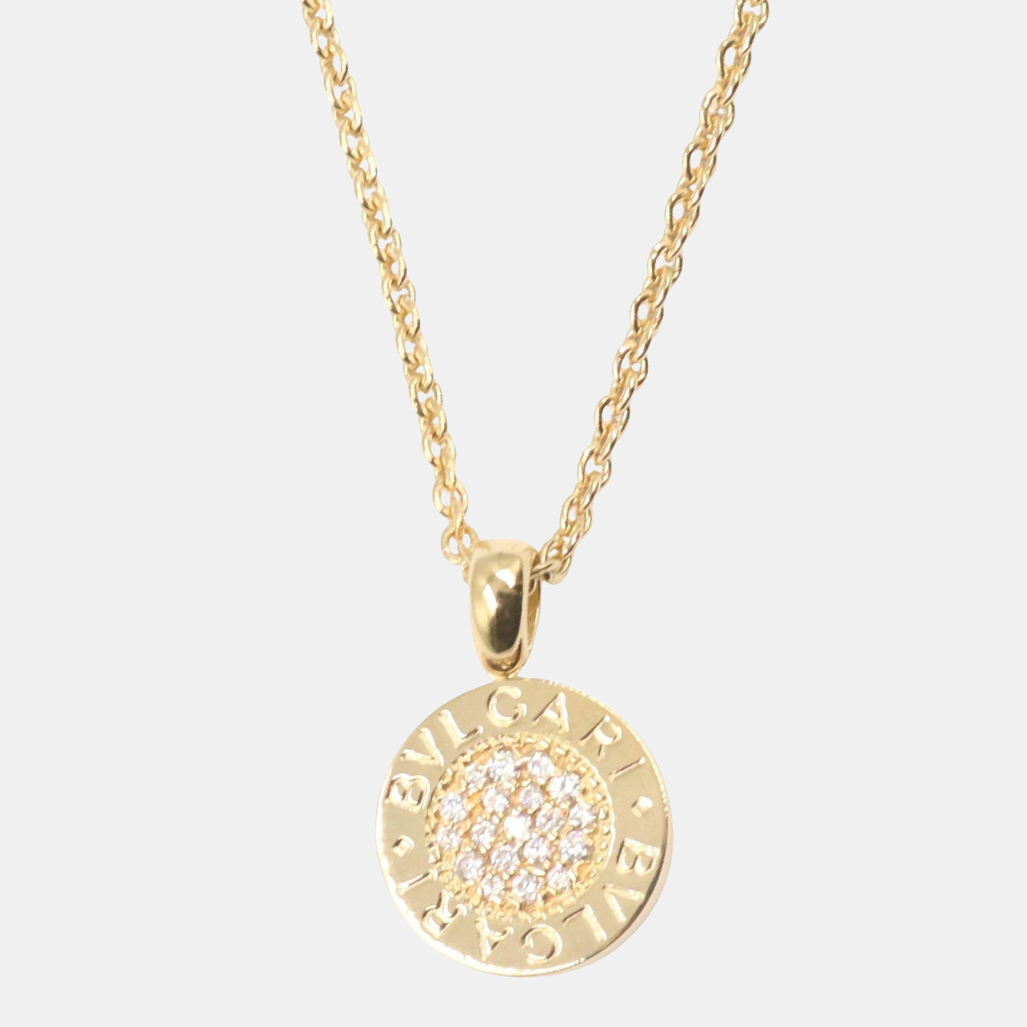 Bvlgari Bvlgari Bvlgari 18K Yellow Gold and Diamond Pendant Necklace
Bvlgari Bvlgari Bvlgari 18K Yellow Gold and Diamond Pendant Necklace