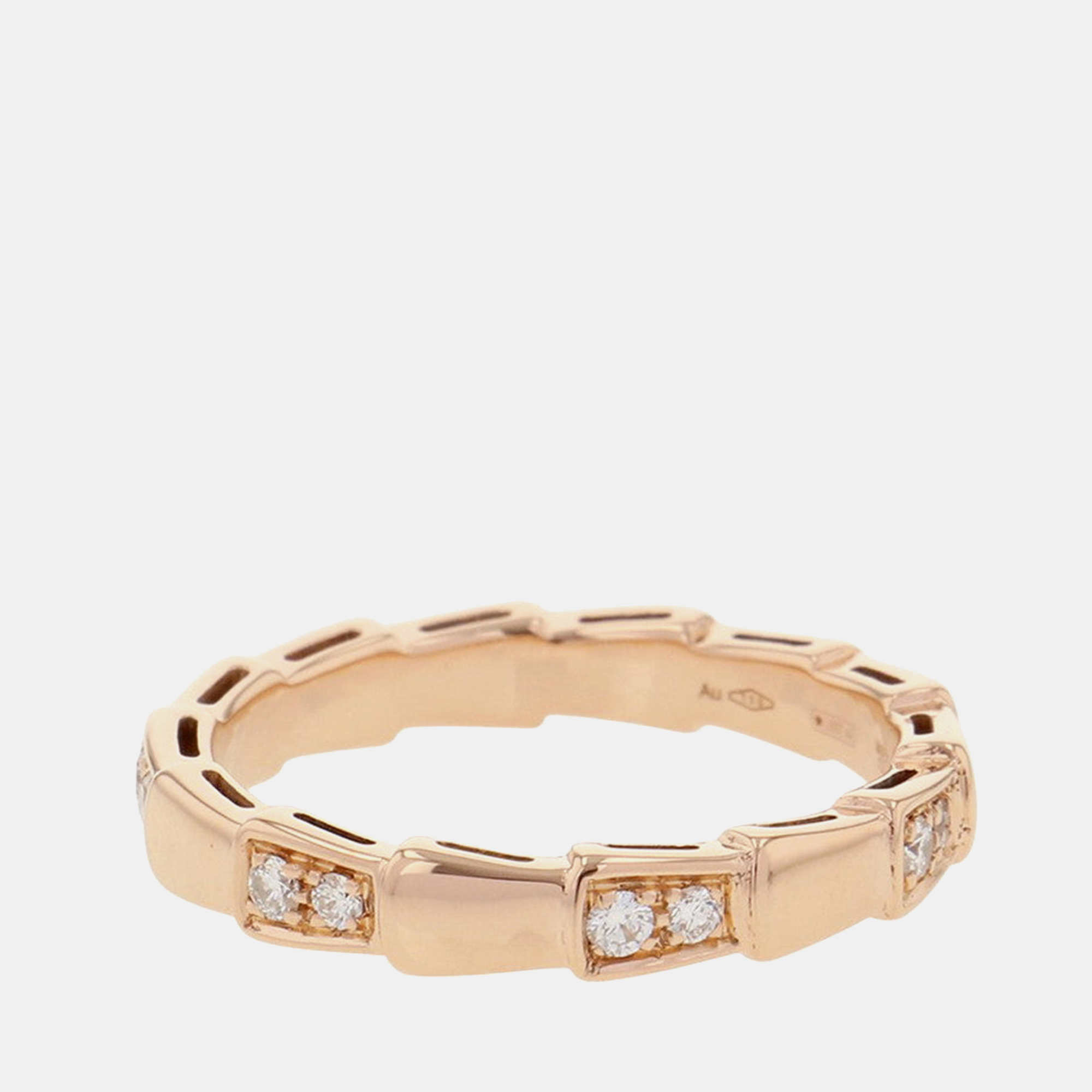 Bvlgari Serpenti Viper 18K Rose Gold and Diamond Band Ring EU
Bvlgari Serpenti Viper 18K Rose Gold and Diamond Band Ring EU