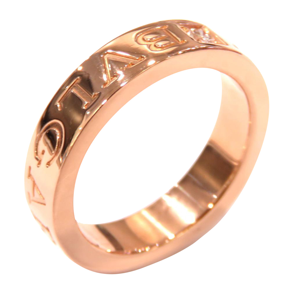 Bvlgari Bvlgari Bvlgari 19K Rose Gold Diamond Ring Size EU 52