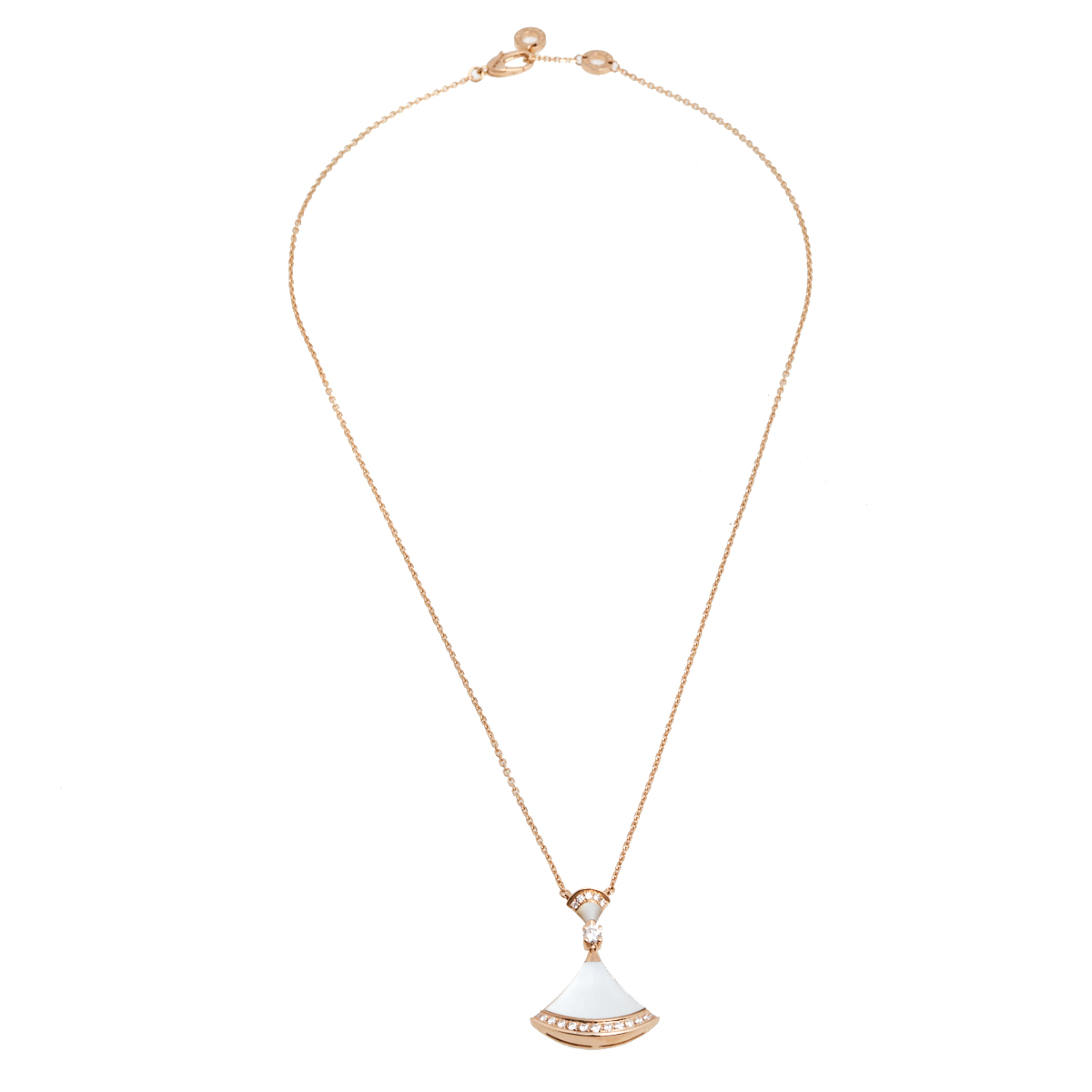 

Bvlgari Divas' Dream Mother of Pearl Diamond 18K Rose Gold Pendant Necklace