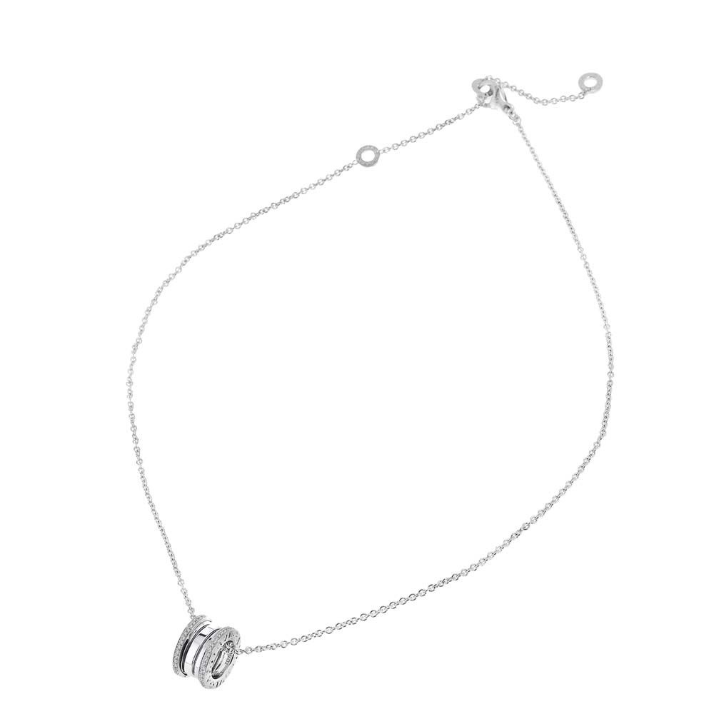 Bvlgari B.Zero1 18K White Gold Diamond Necklace 
Bvlgari B.Zero1 18K White Gold Diamond Necklace