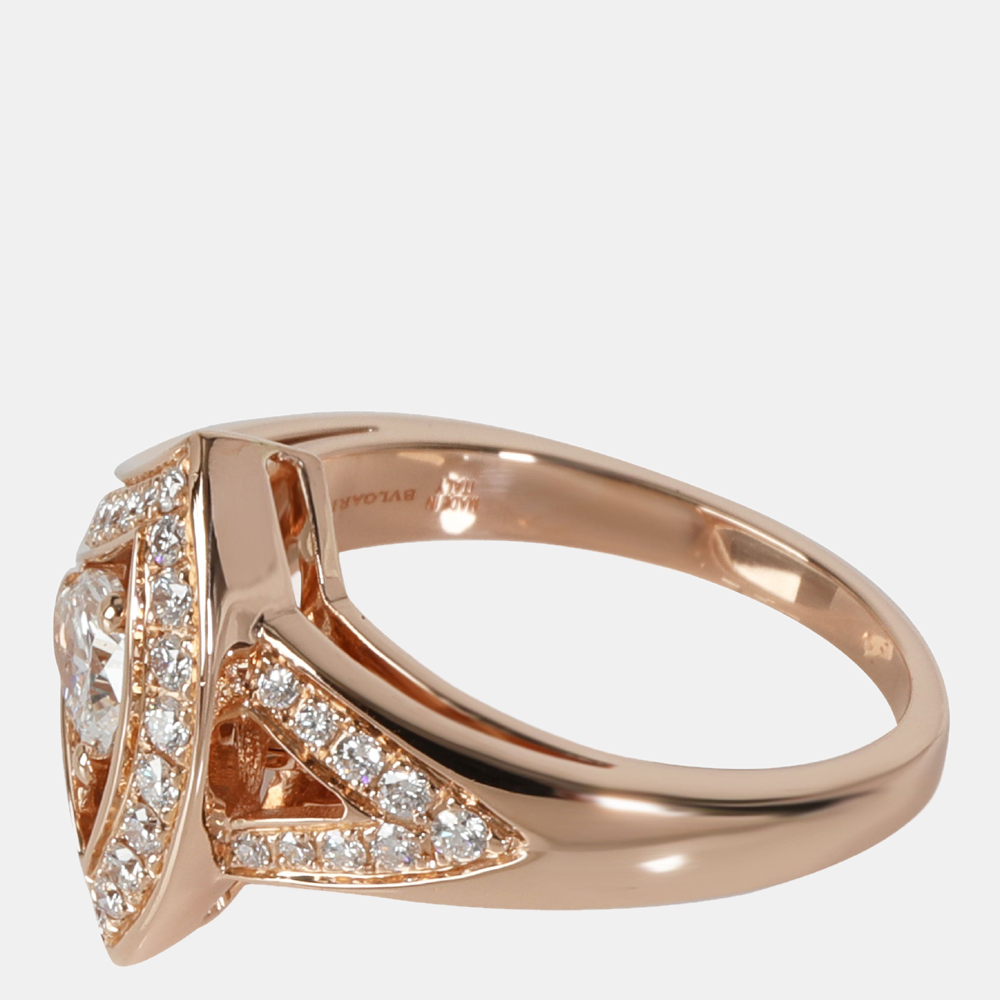 Bvlgari Diva's Dream Diamond Ring In 18k Rose Gold 0.67 CTW