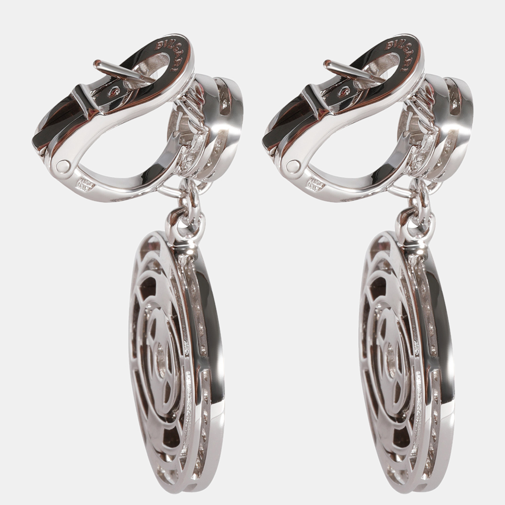 BVLGARI Astrale Diamond Earrings In 18k White Gold 1.3 CTW