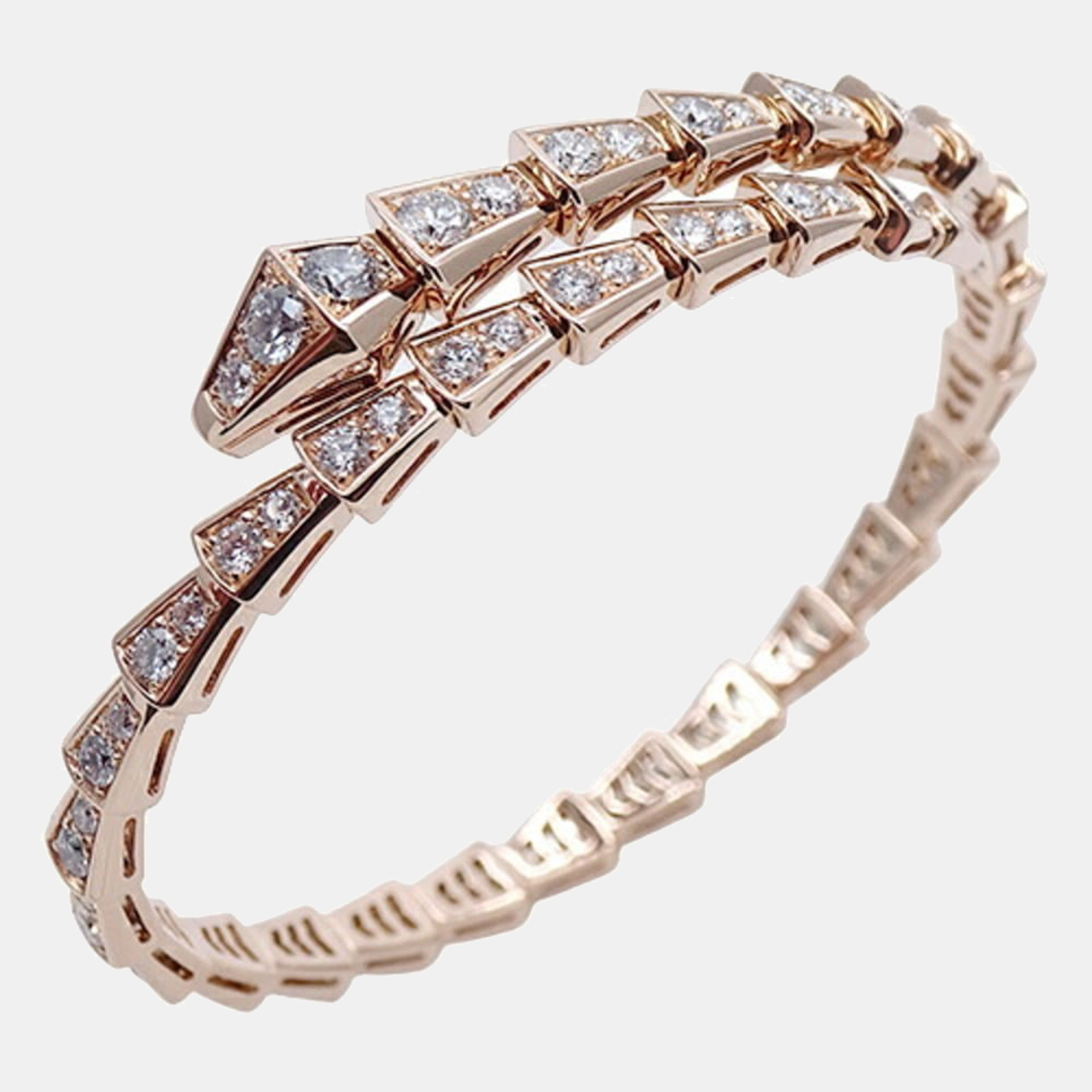 

Bvlgari Serpenti viper 18K Rose Gold Diamond Bracelet 15