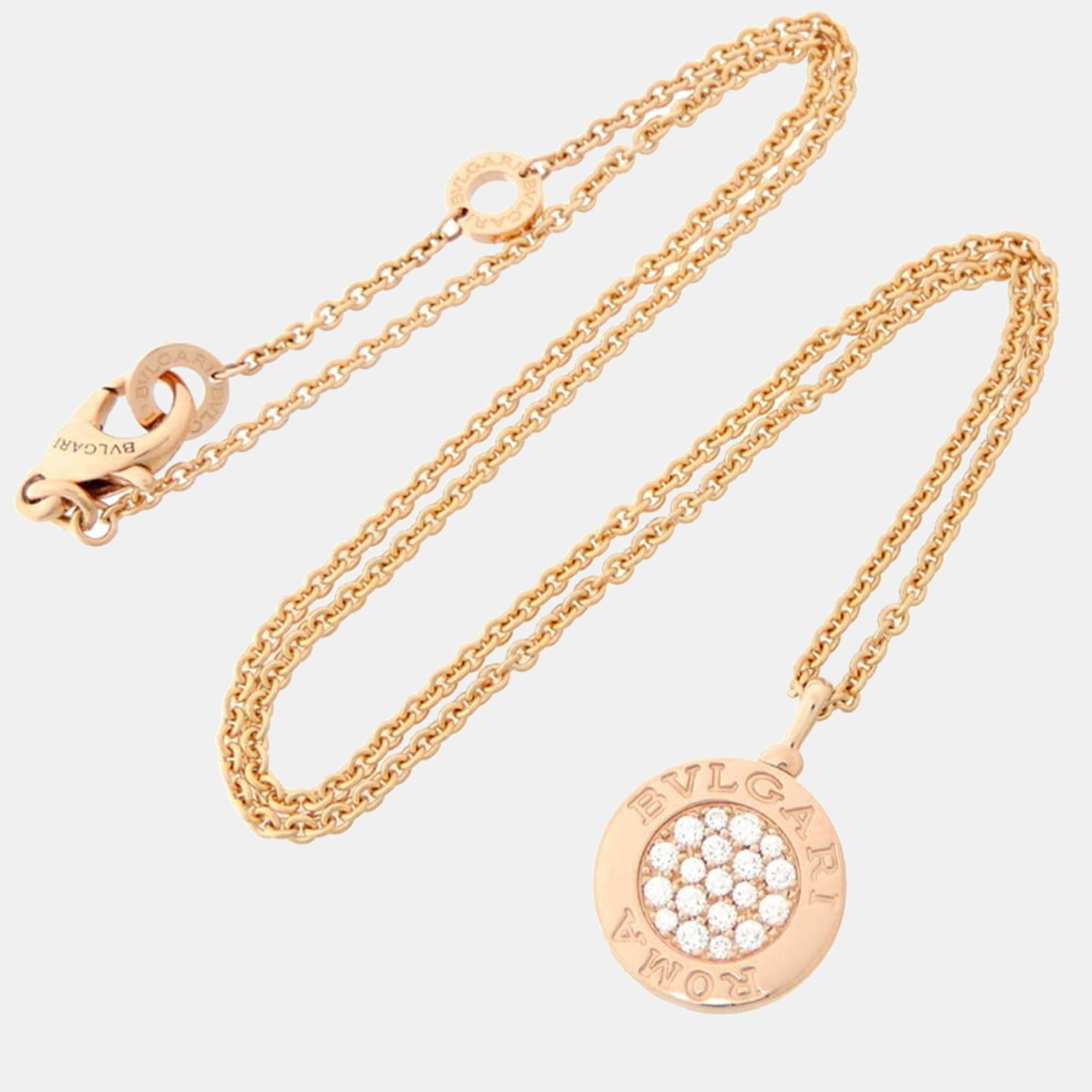

Bvlgari 18K Rose Gold Diamond Onyx Necklace