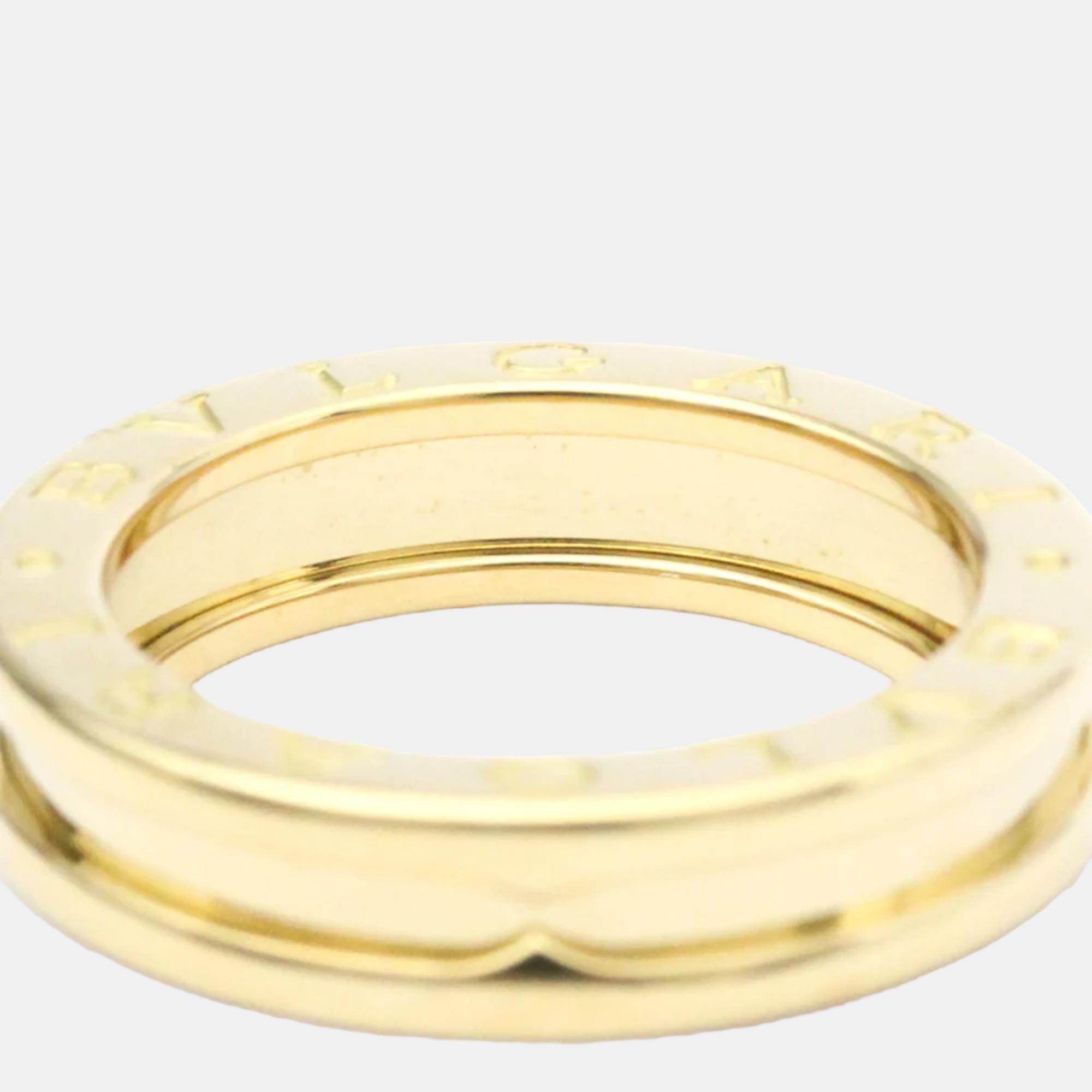 Bvlgari B.Zero1 18K Yellow Gold Ring EU 51