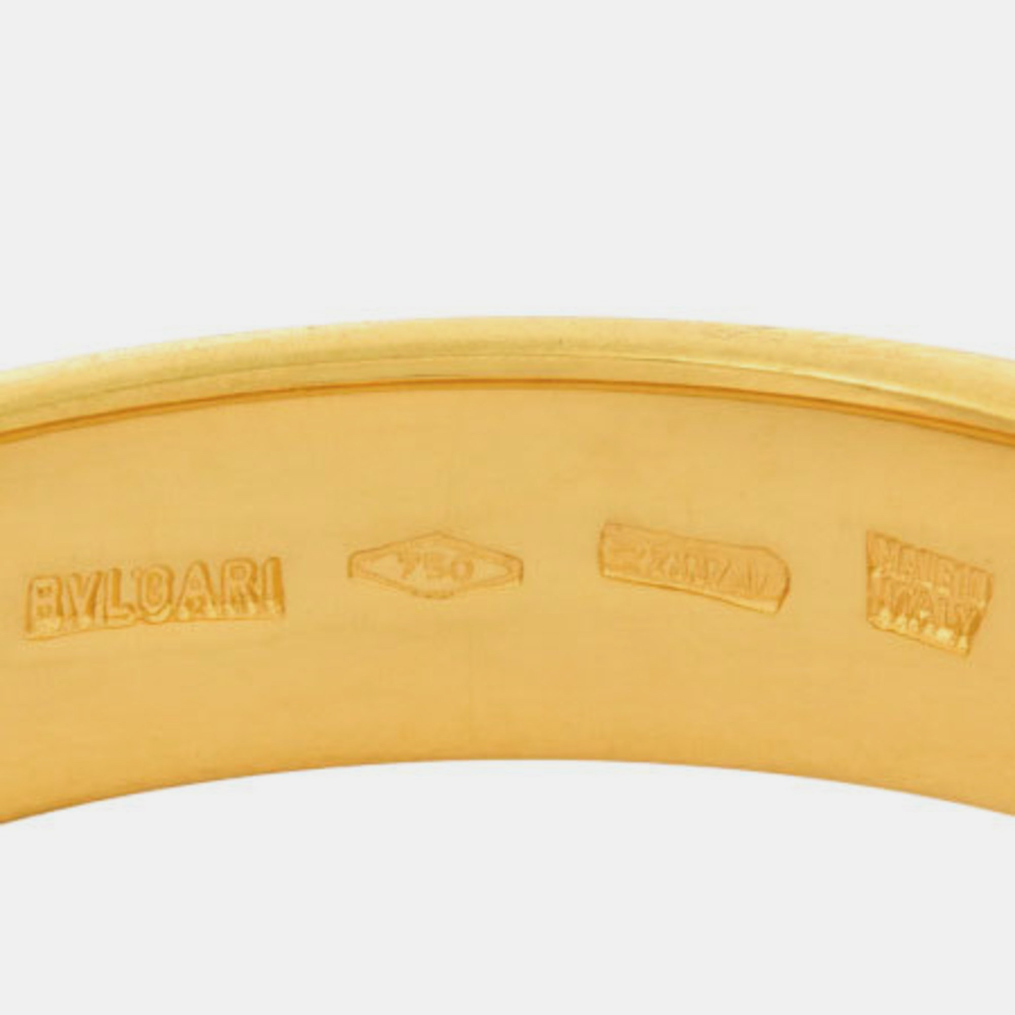 Bvlgari Bvlgari Bvlgari Double Logo 18K Yellow Gold Diamond Ring EU 54.5
