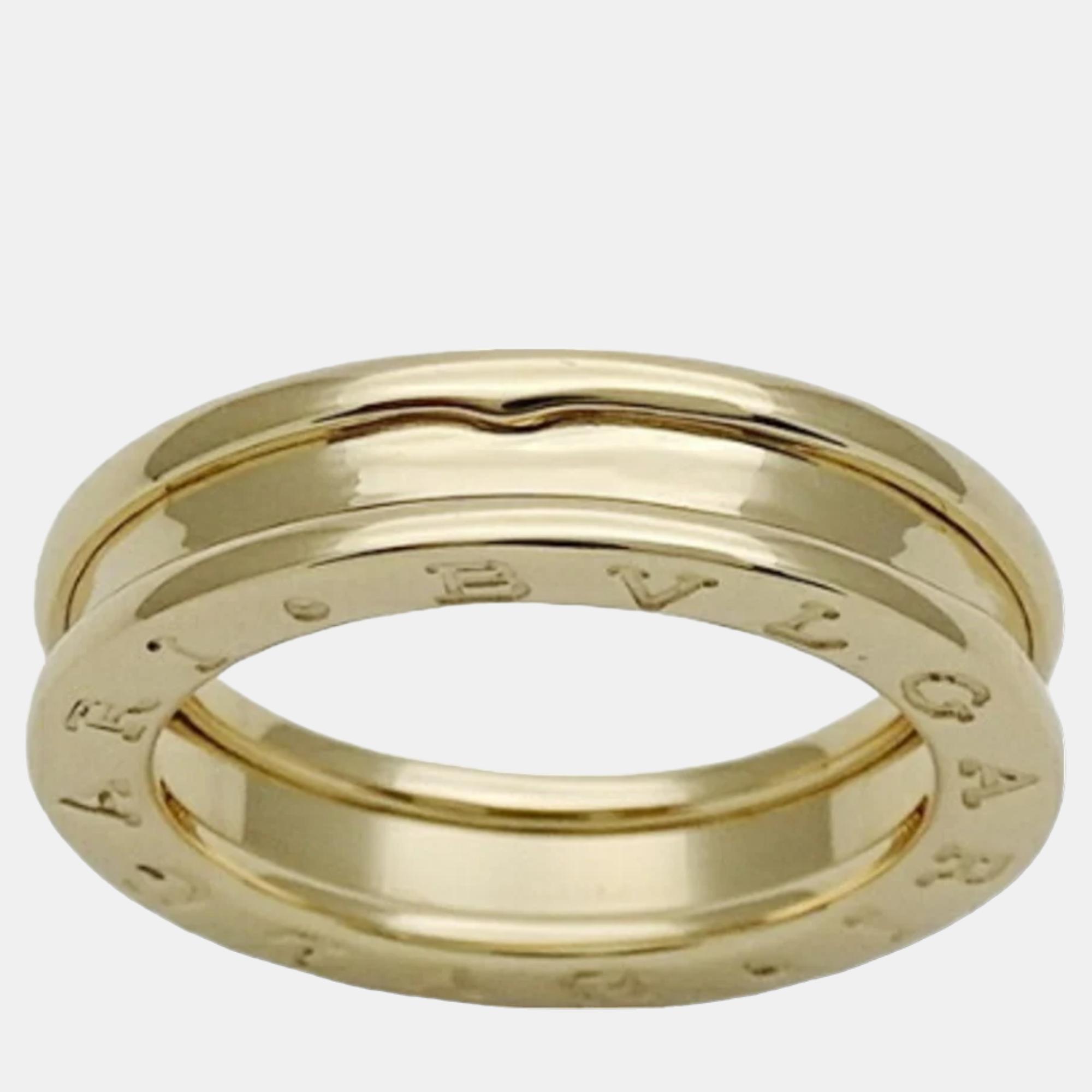 Bvlgari B.Zero1 18K Yellow Gold Ring EU 50
