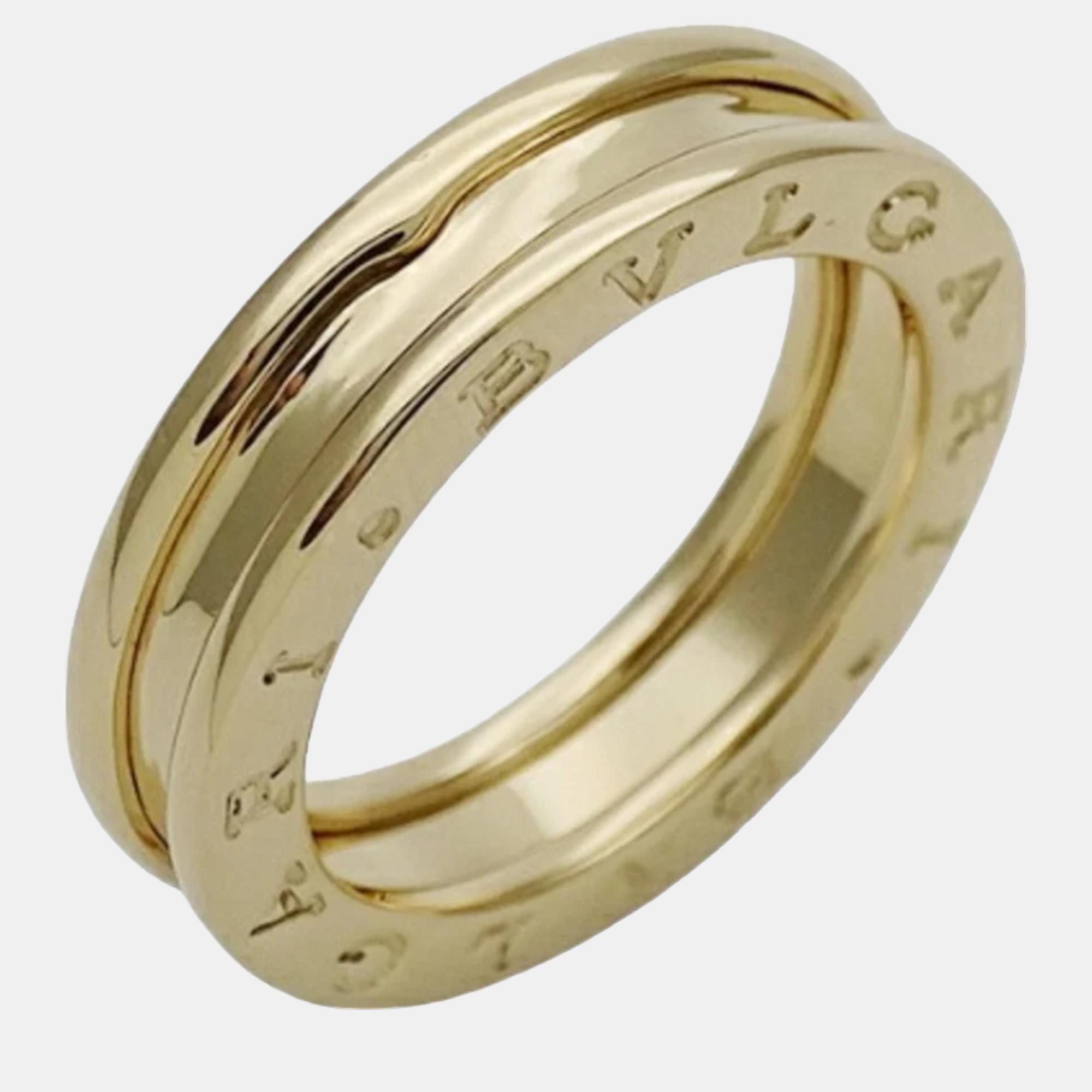 Bvlgari B.Zero1 18K Yellow Gold Ring EU 50
