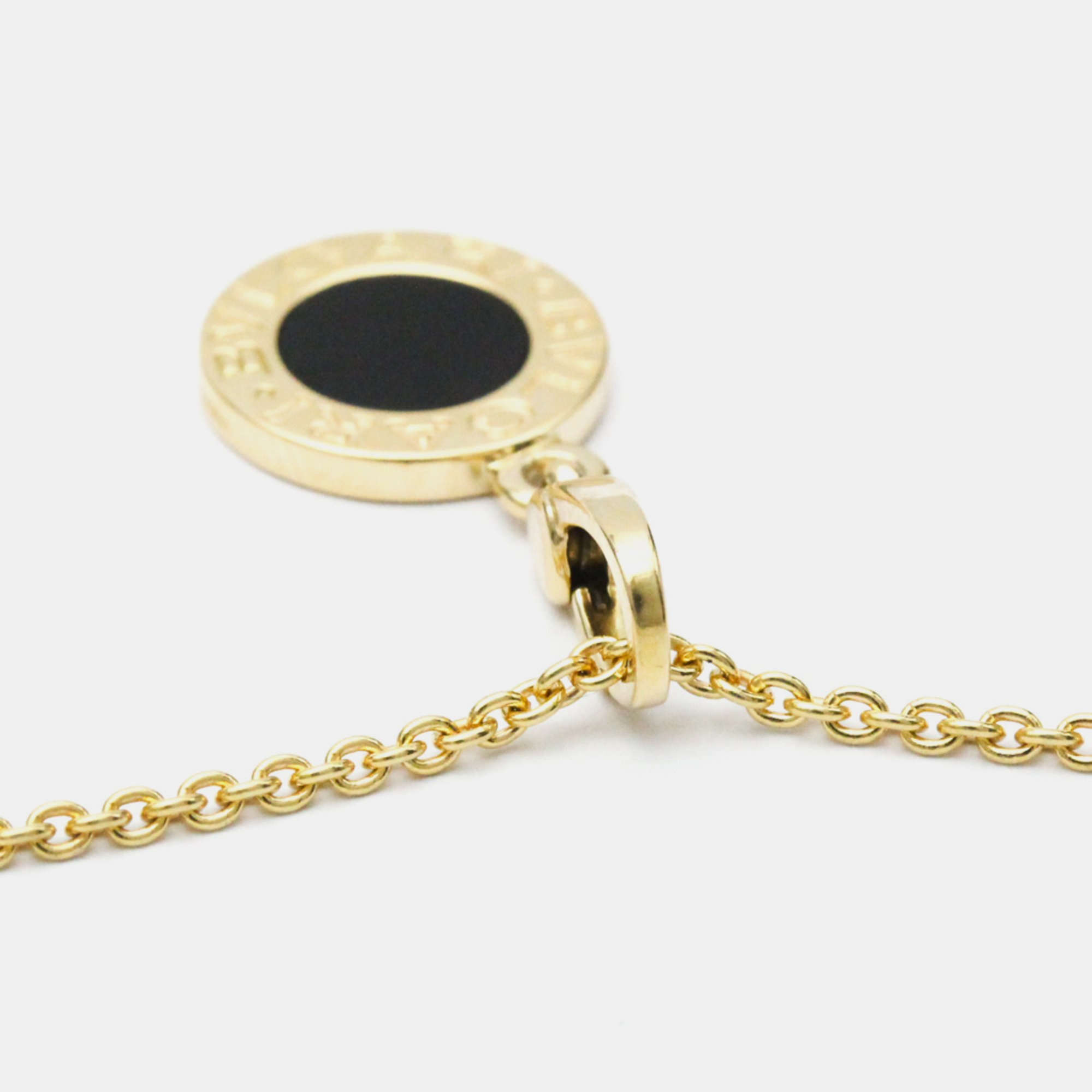 Bvlgari 18K Yellow Gold Onyx Necklace
