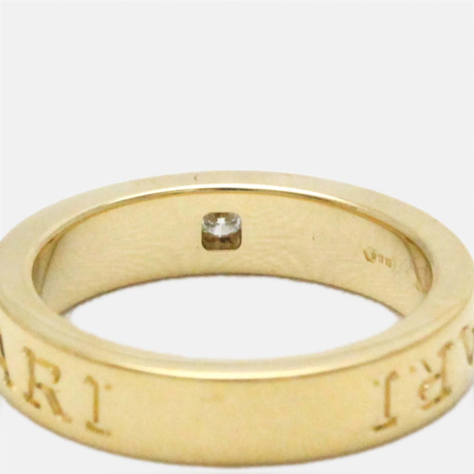 Bvlgari 18K Yellow Gold Diamond Ring EU 49