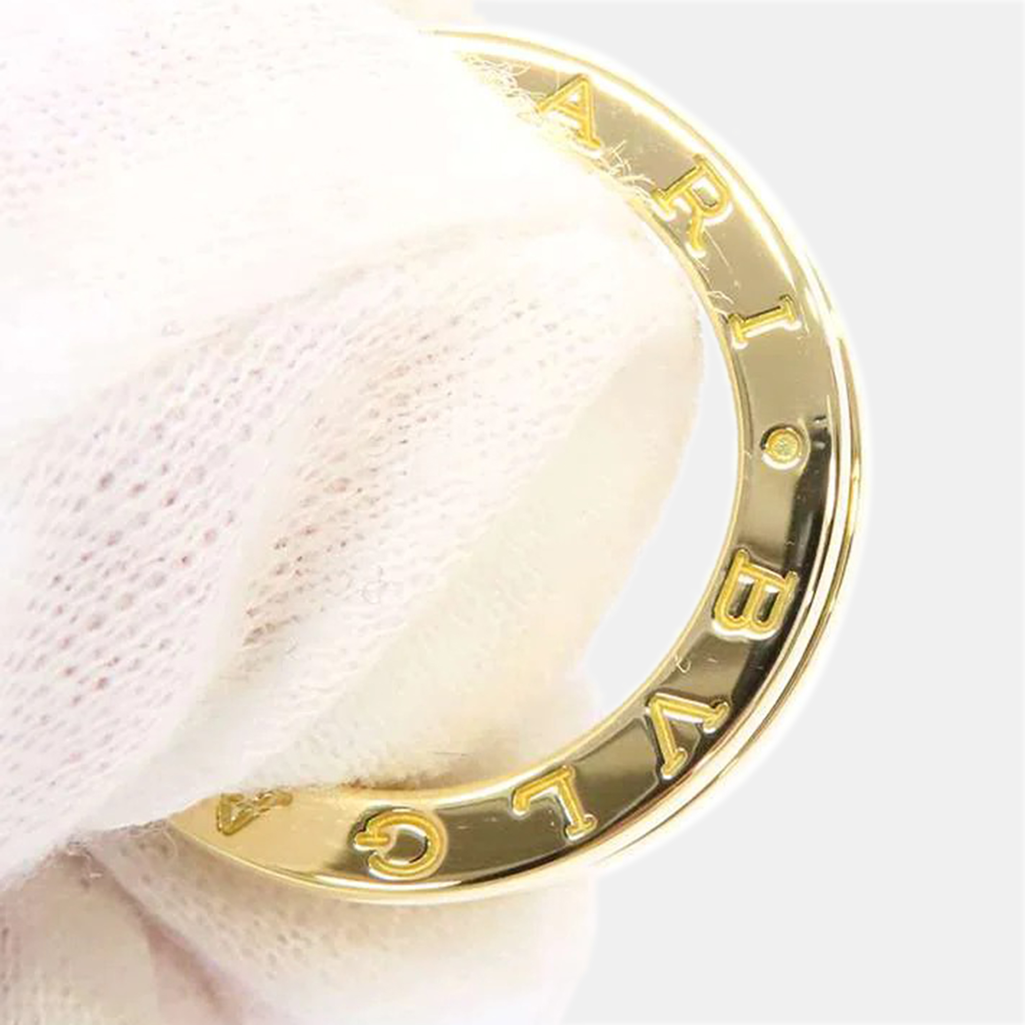 Bvlgari B.Zero1 1-Band 18K Yellow Gold Peridot Ring EU 52