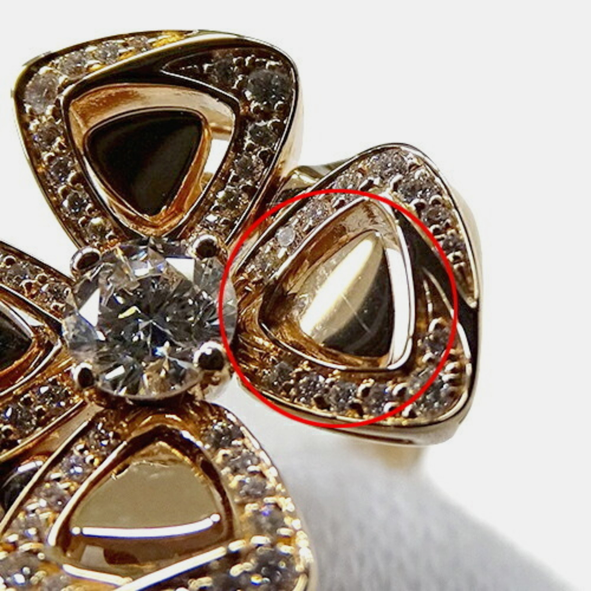 Bvlgari Fiorever 18K Rose Gold Diamond Ring EU 52