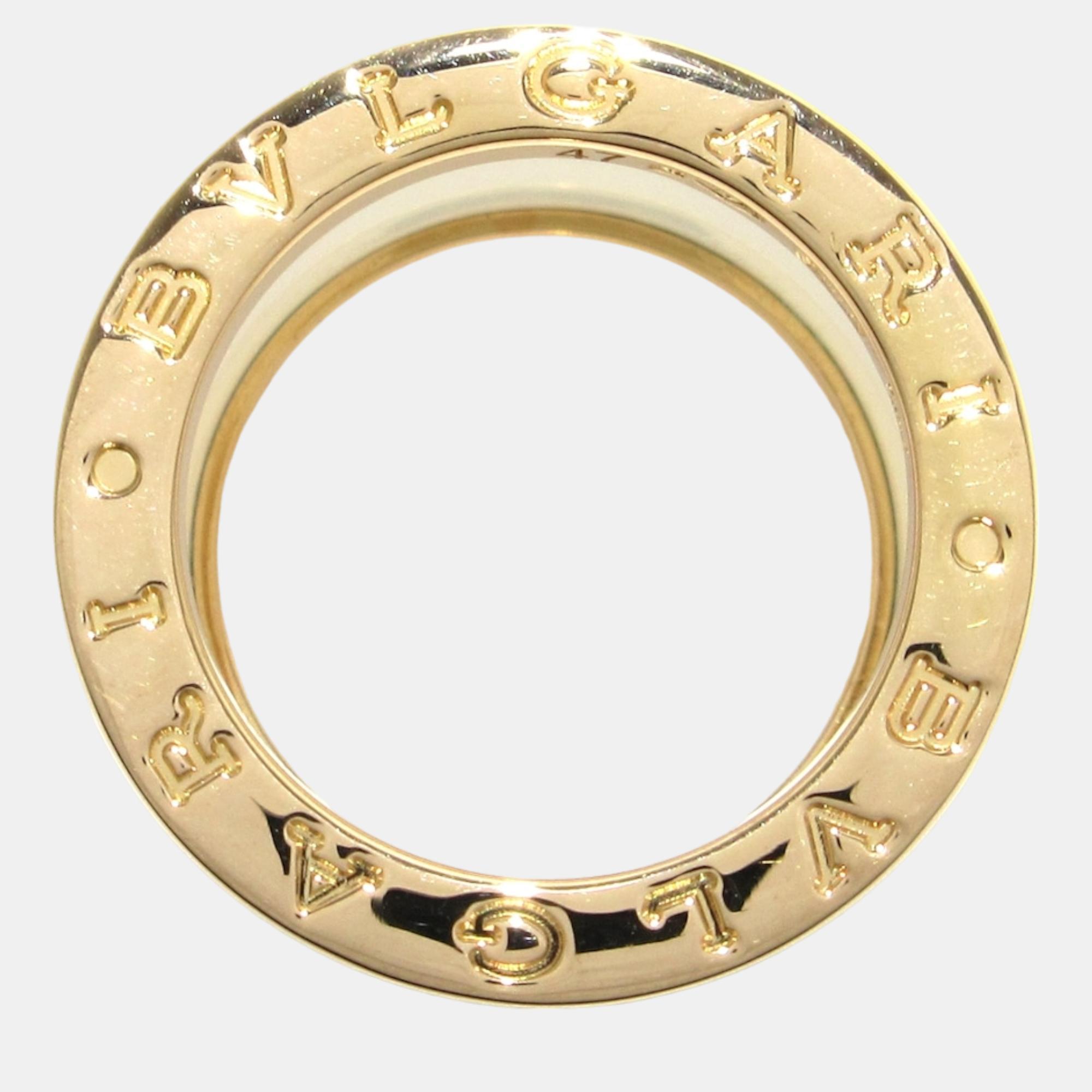 Bvlgari 18K Rose Gold And Ceramic B.Zero1 Band Ring