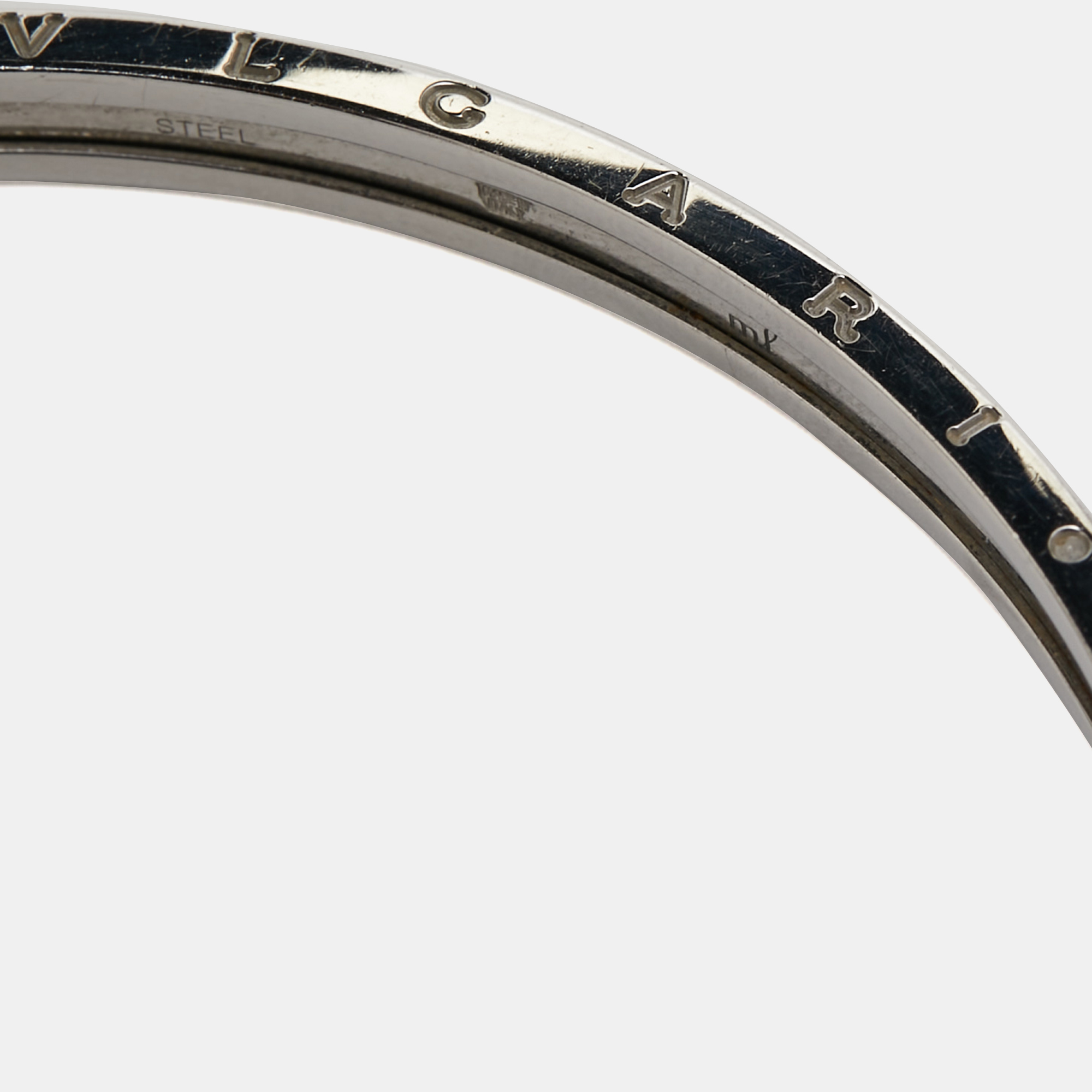 Bvlgari B.Zero1 18k Rose Gold Stainless Steel Open Cuff Bracelet M/L