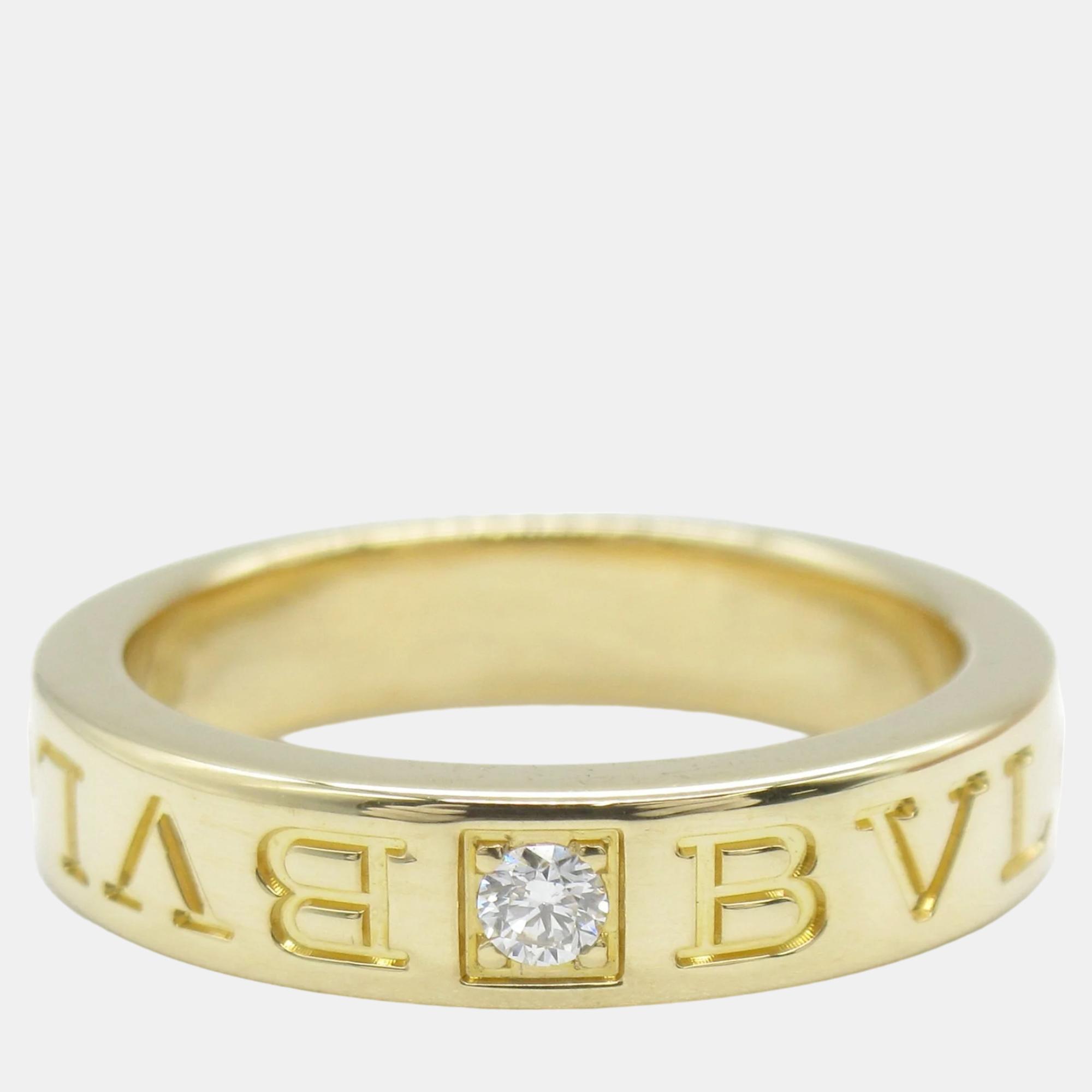 Bvlgari 18K Yellow Gold and Diamond Bvlgari Bvlgari Band Ring EU 49
Bvlgari 18K Yellow Gold and Diamond Bvlgari Bvlgari Band Ring EU 49