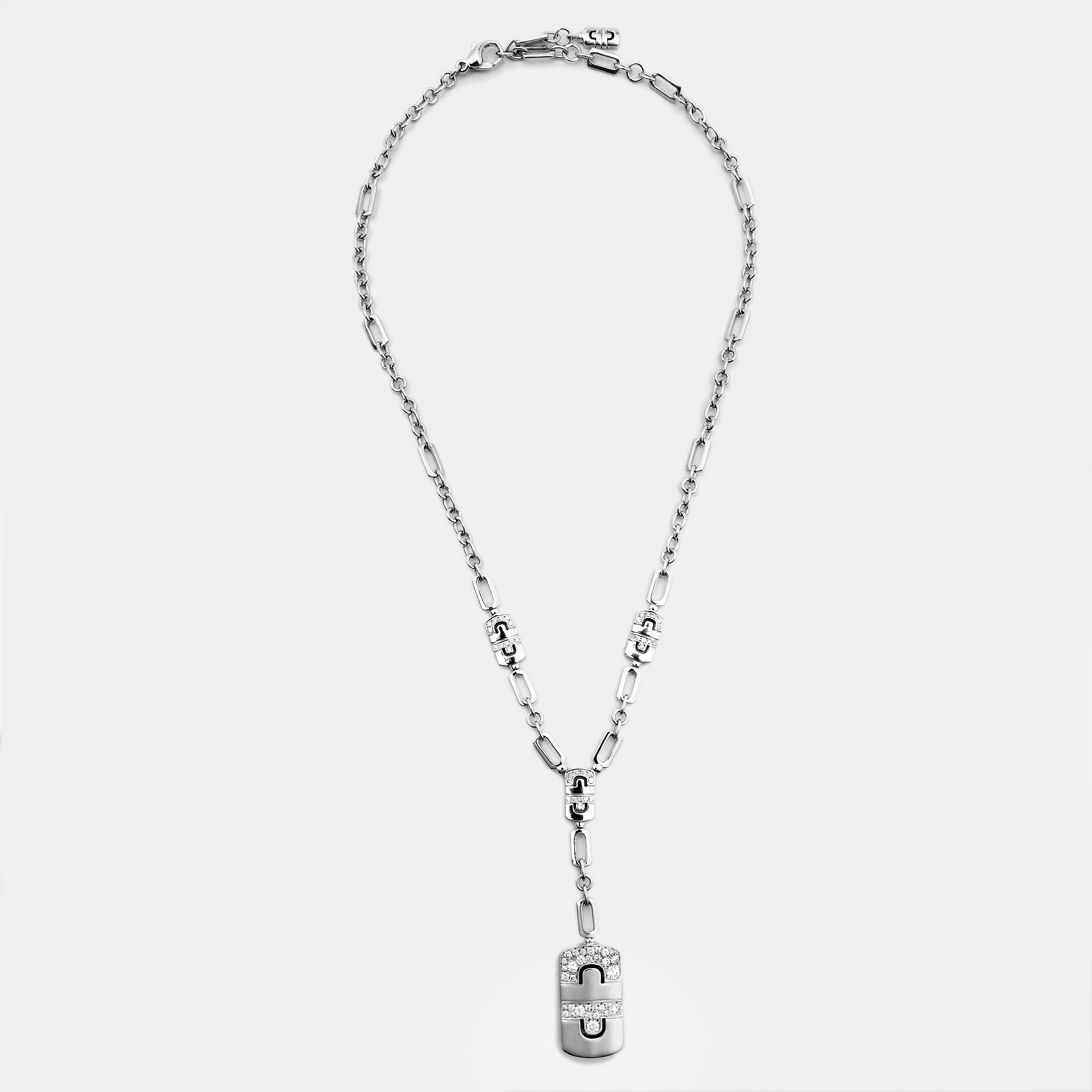 Bvlgari Parentesi Diamond 18k White Gold Necklace